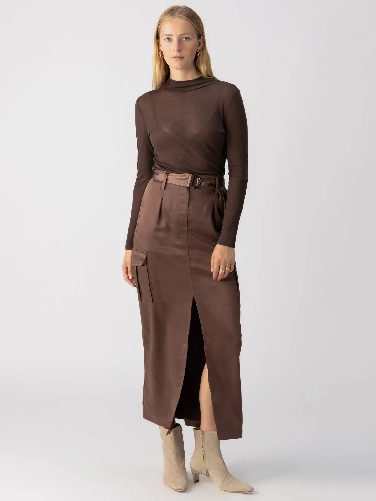 Classy Cargo Standard Rise Skirt Brown Sugar