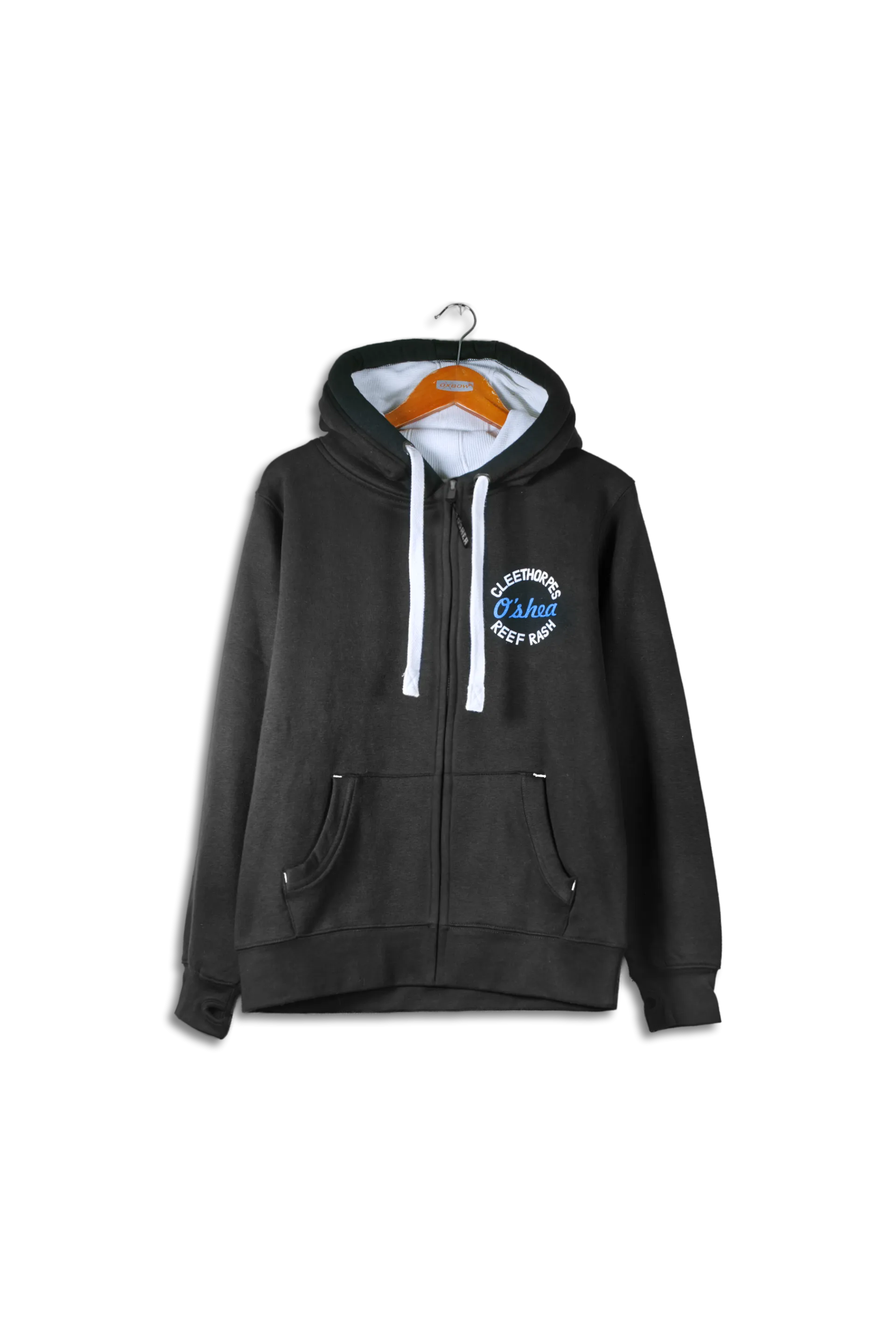 Cleethorpes-= Black = Zipped Hoody - Offshore