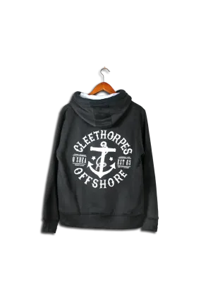 Cleethorpes-= Black = Zipped Hoody - Offshore