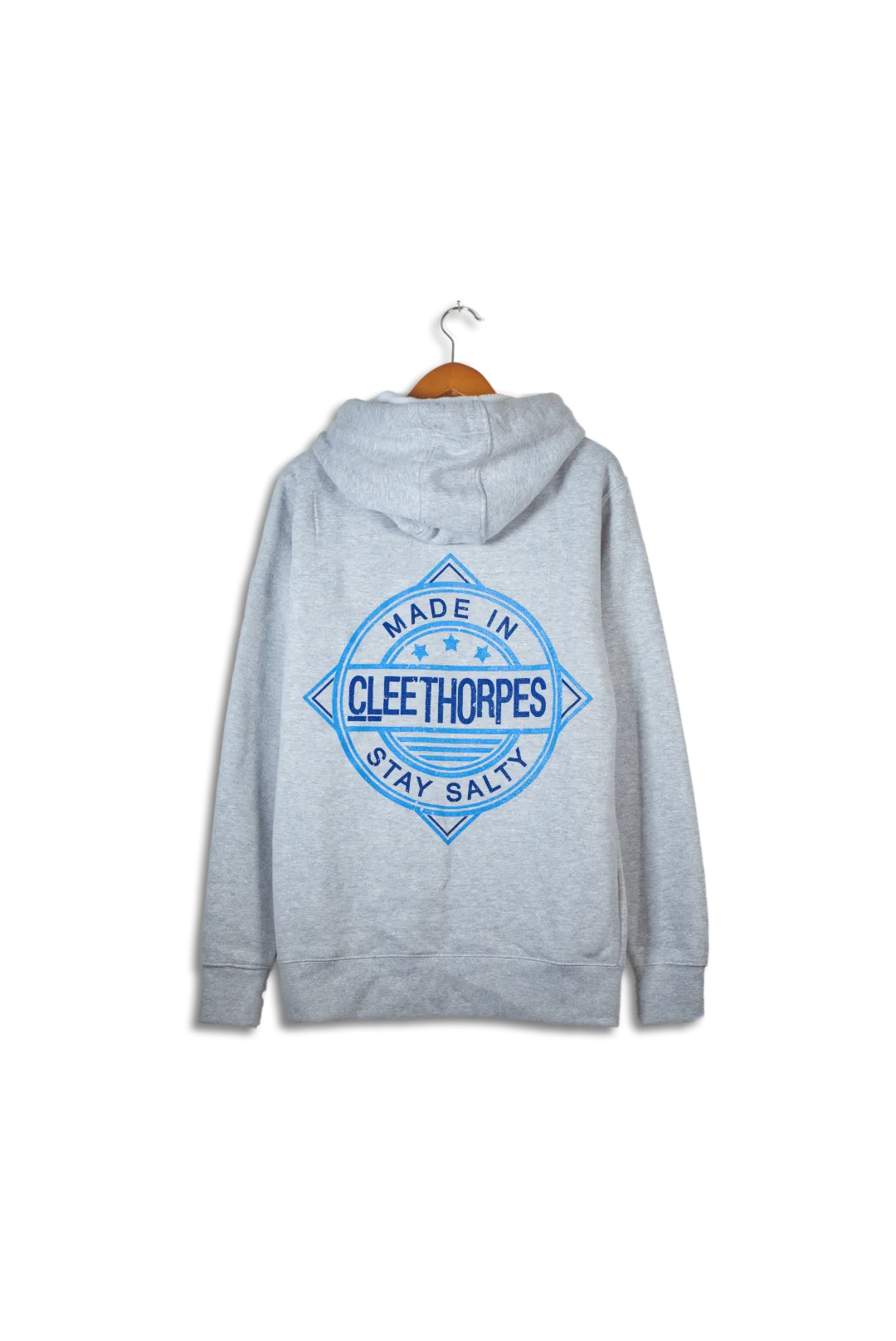 Cleethorpes Grey Overhead Hoody -STAY SALTY-