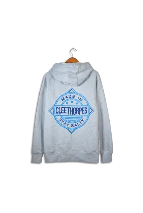 Cleethorpes Grey Overhead Hoody -STAY SALTY-