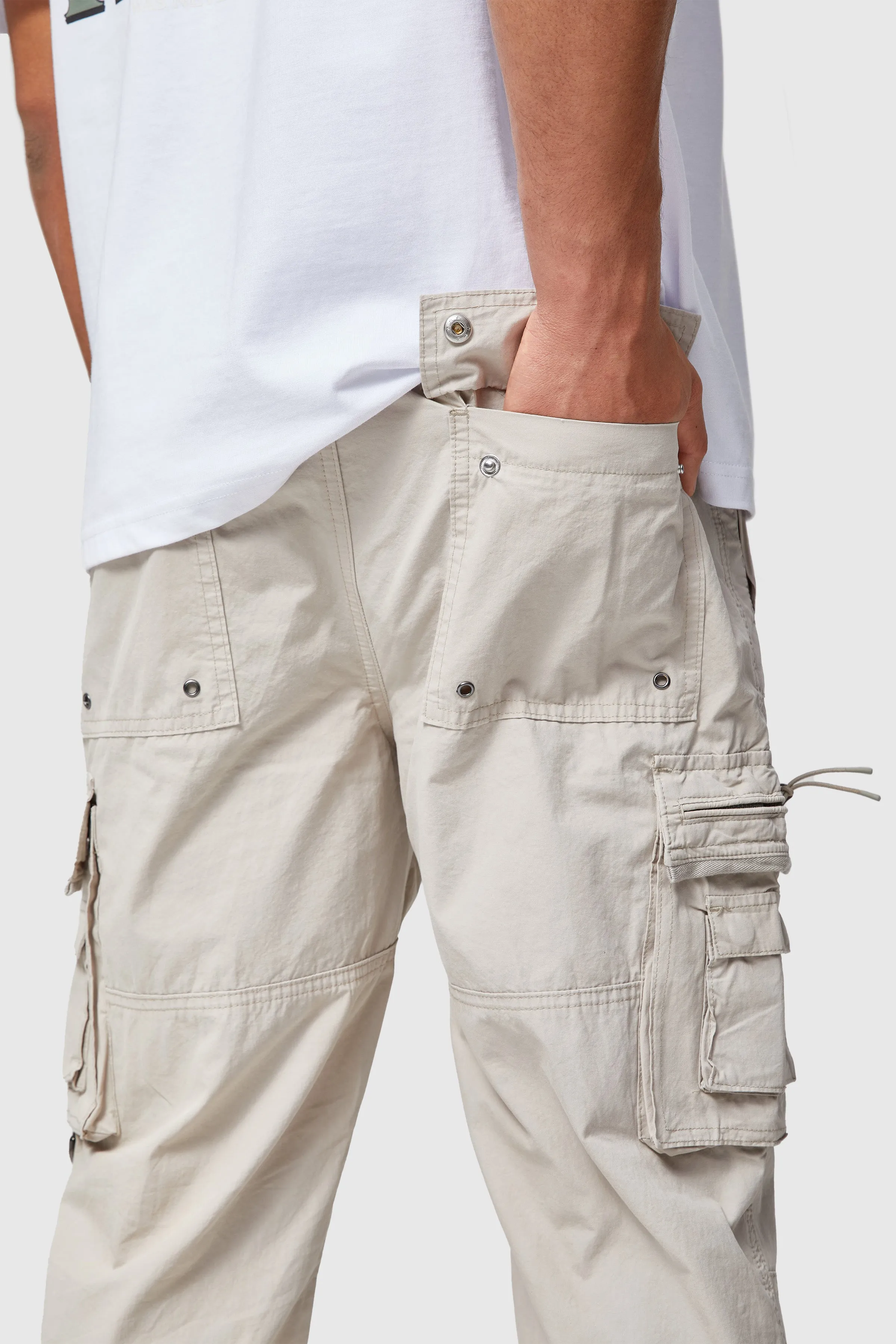 Optimized Title: Grey Conquer Cargo Pants with Enhanced Features