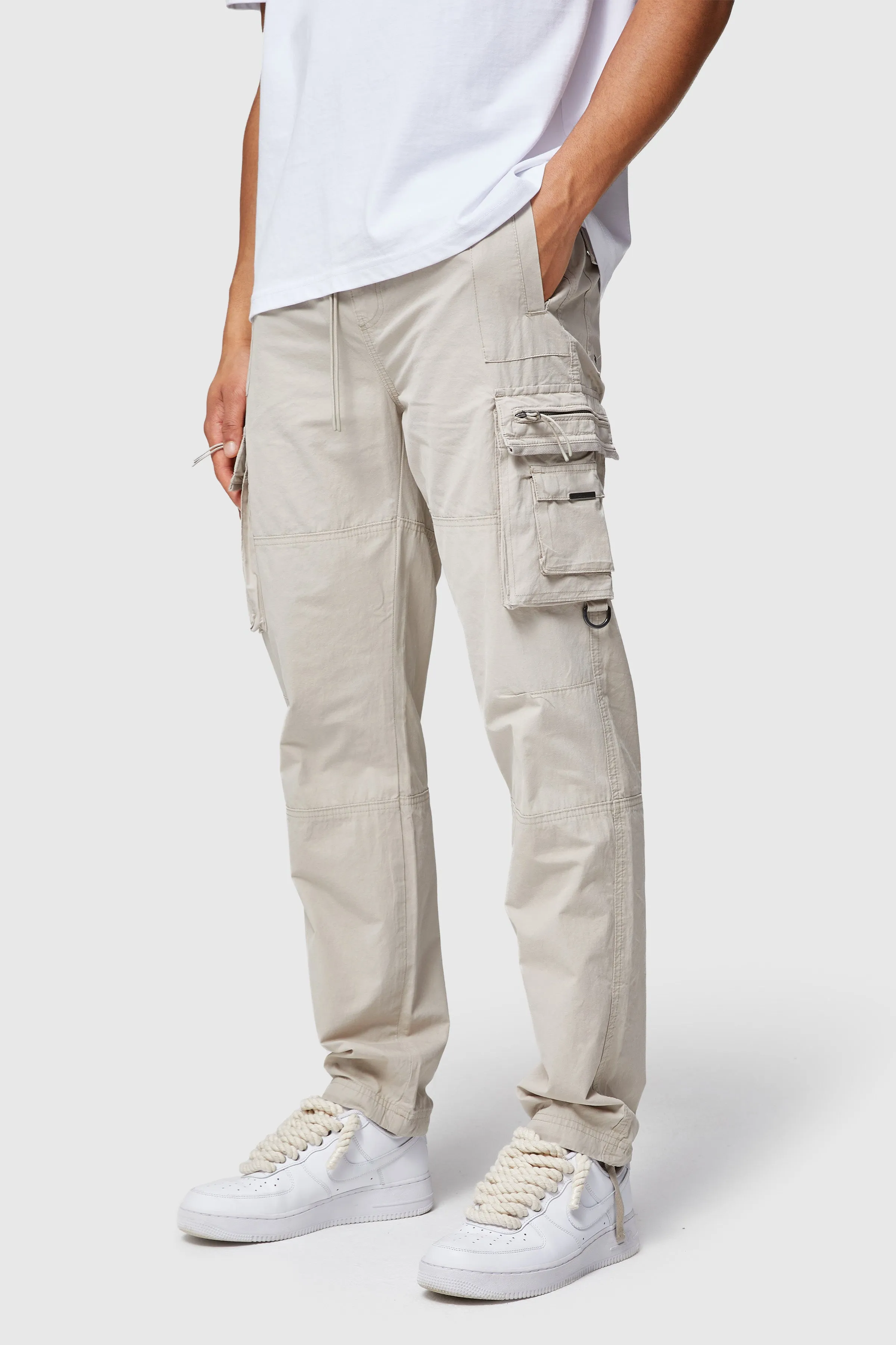 Optimized Title: Grey Conquer Cargo Pants with Enhanced Features