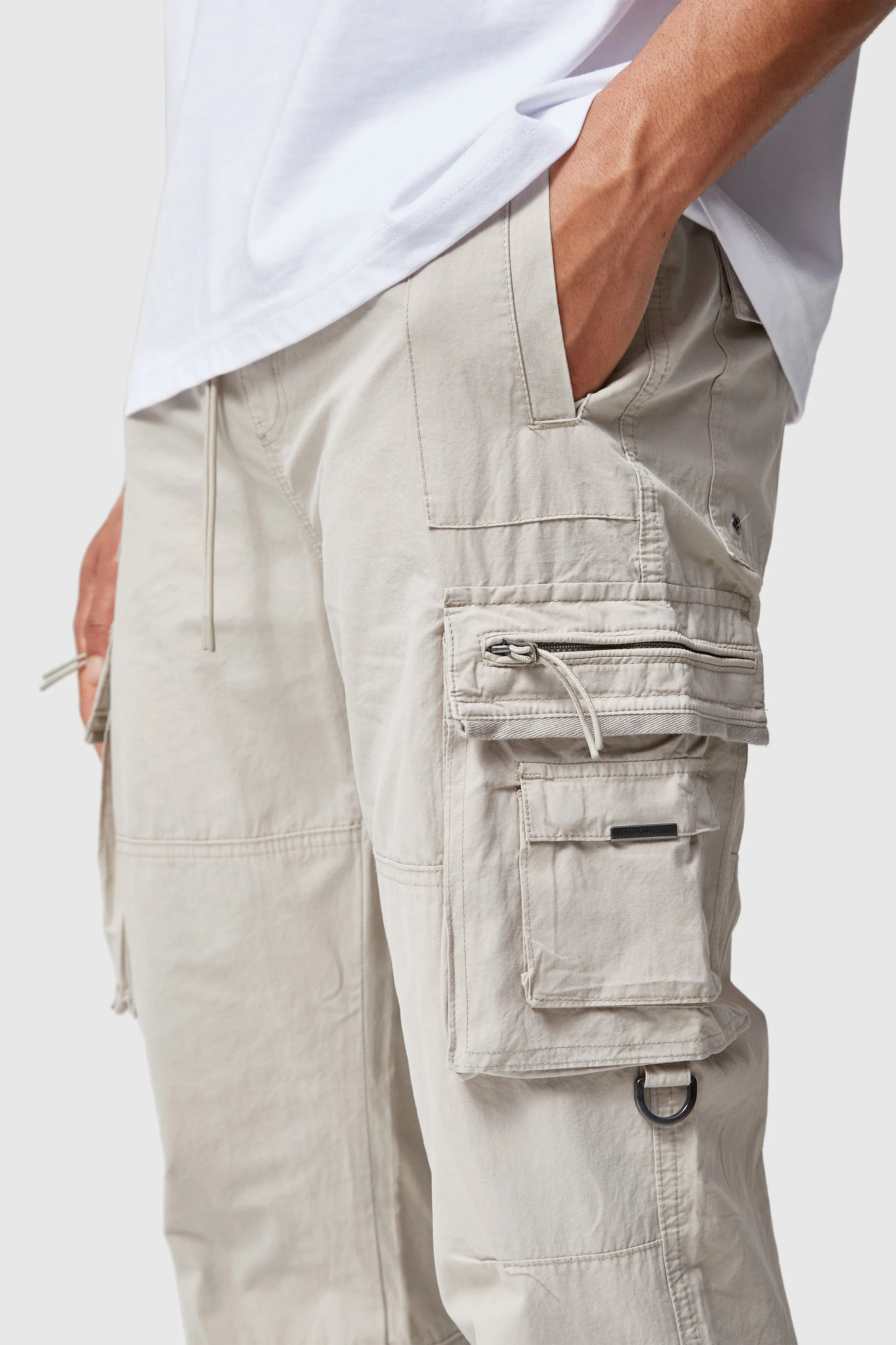 Optimized Title: Grey Conquer Cargo Pants with Enhanced Features