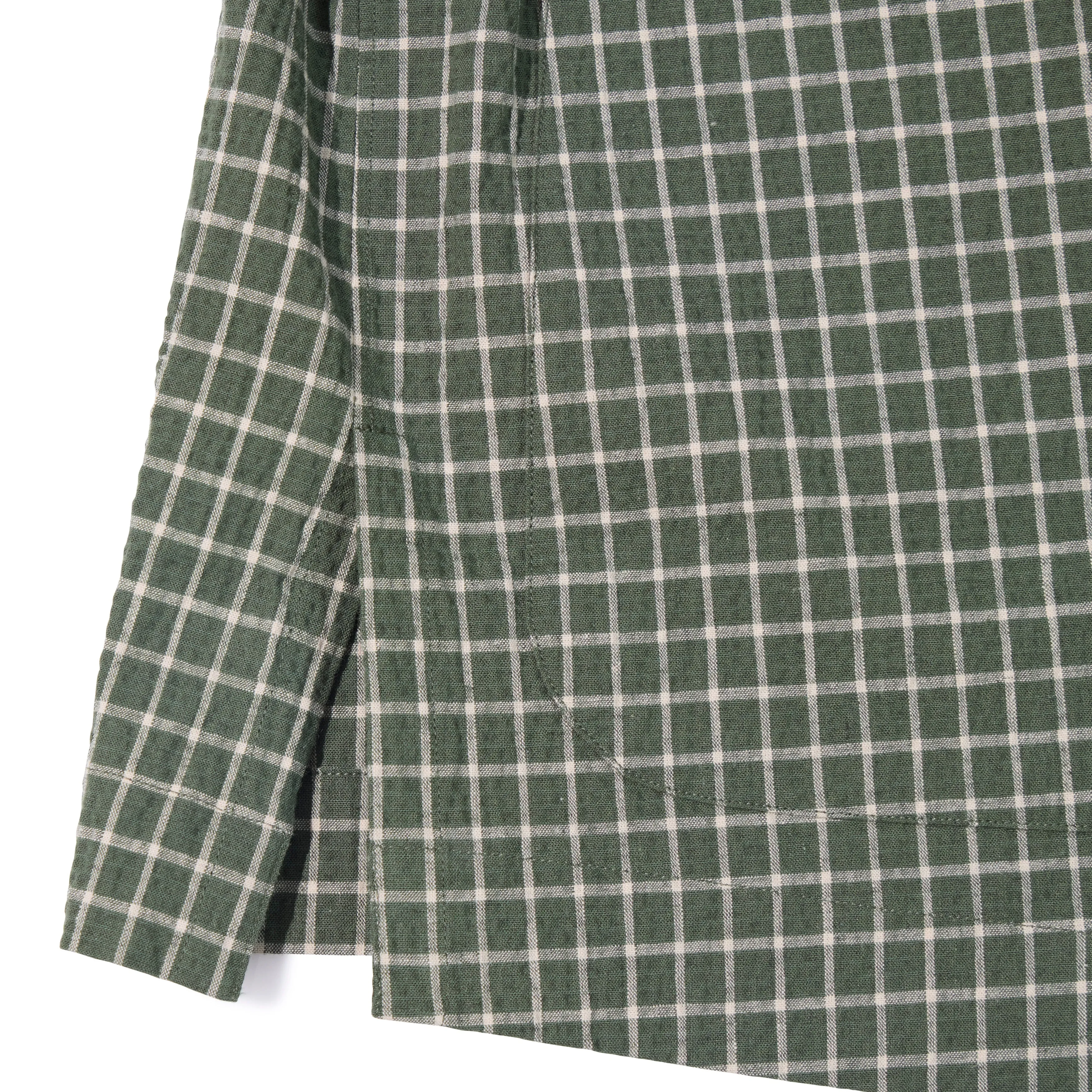 Cotton Seersucker Check Holiday Shirt