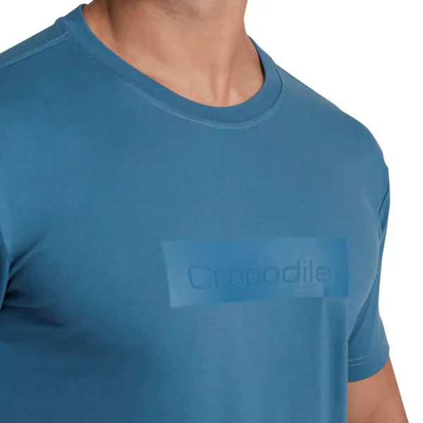 Crew Neck Slim Fit T-Shirt- Mediterranian Blue