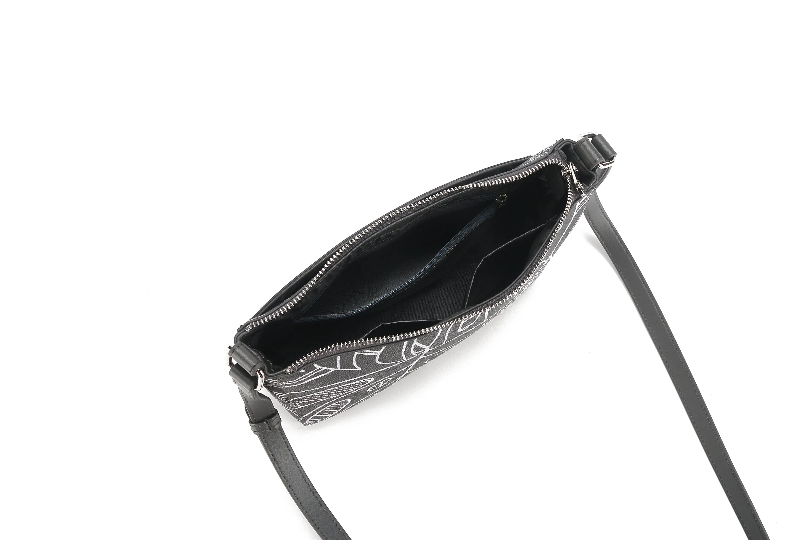 Crossbody Brittney Monstera Lines Grey