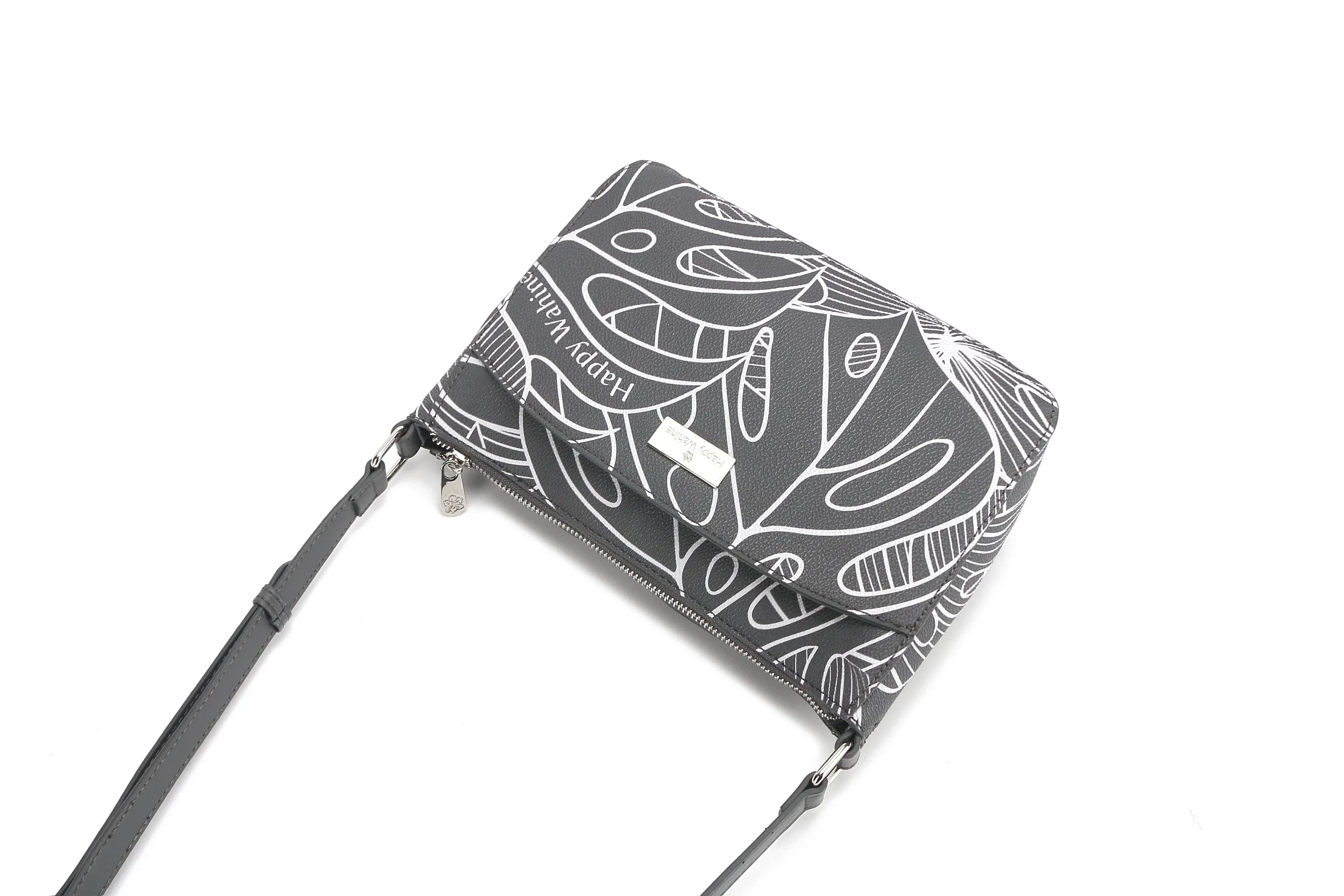 Crossbody Brittney Monstera Lines Grey