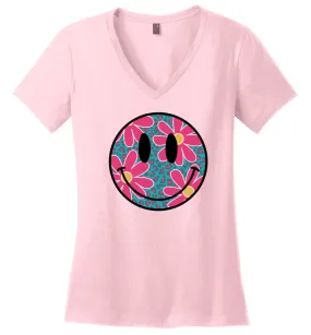 Daisy Smiley Face V-Necks