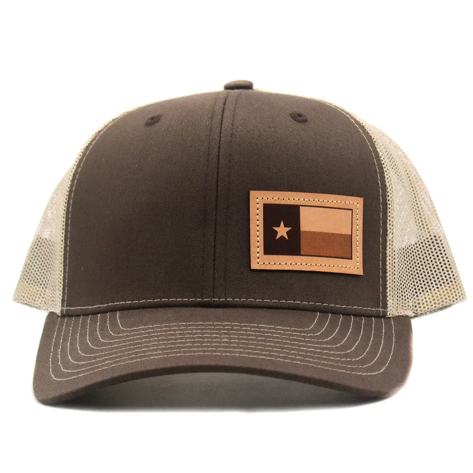 Dally Up TX Flag Leather Patch Cap