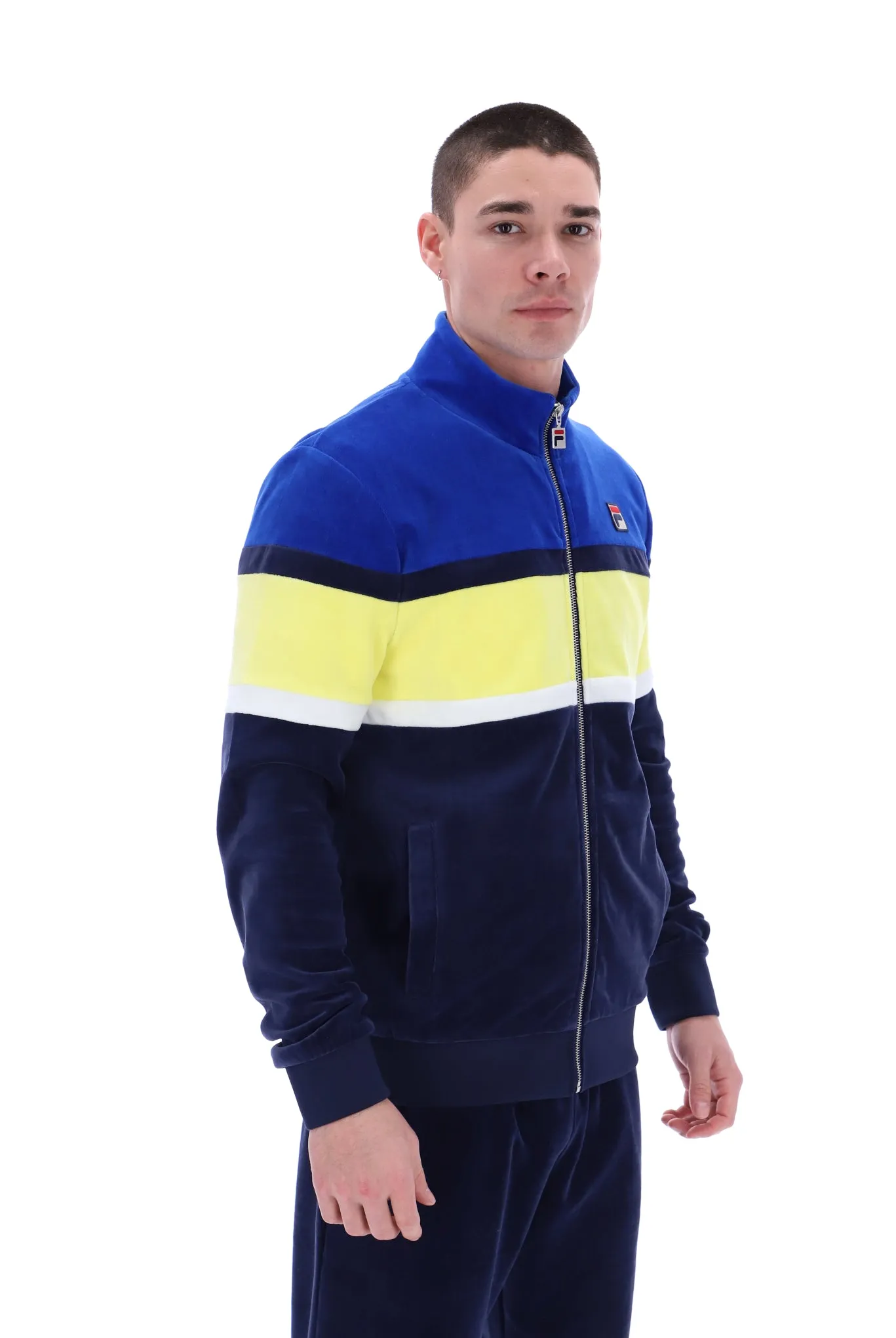 Decker Colour Blocked Velour Track Top