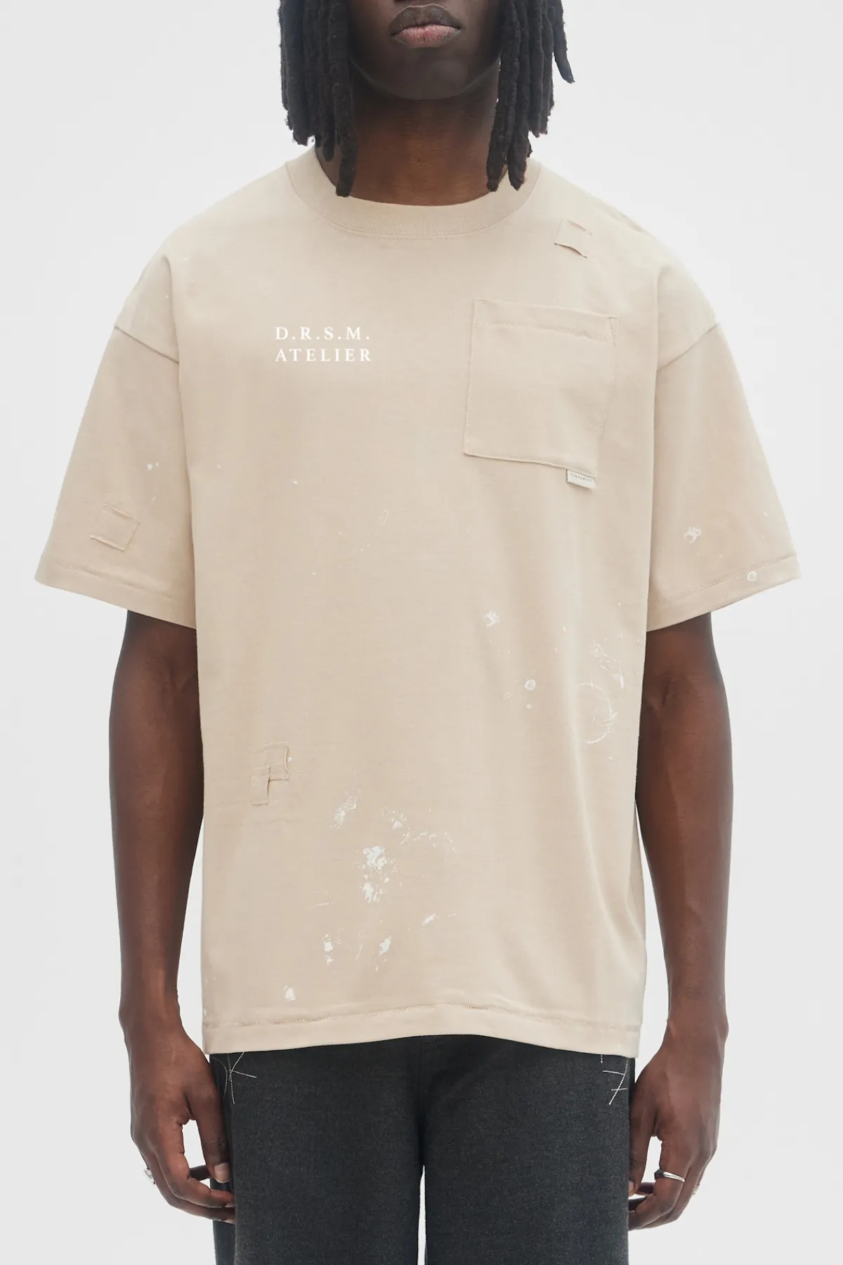 DOMREBEL Atelier Pocket Tee - Dust