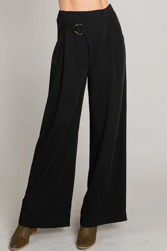 Drapey Twill Wide Leg Pant