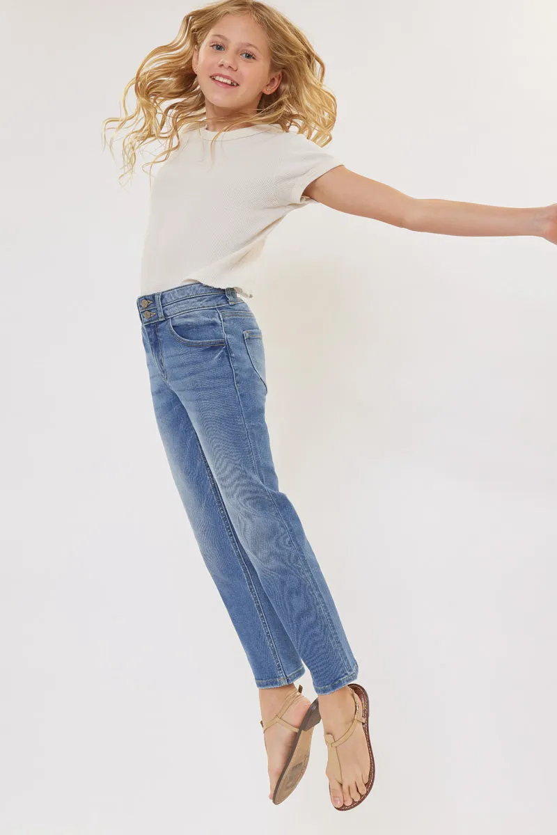 Dream High Rise Mini Straight Leg Kid Jeans