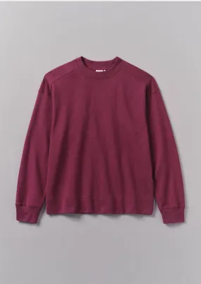 Dropped Shoulder Loopback Jersey Sweatshirt | Fuchsia