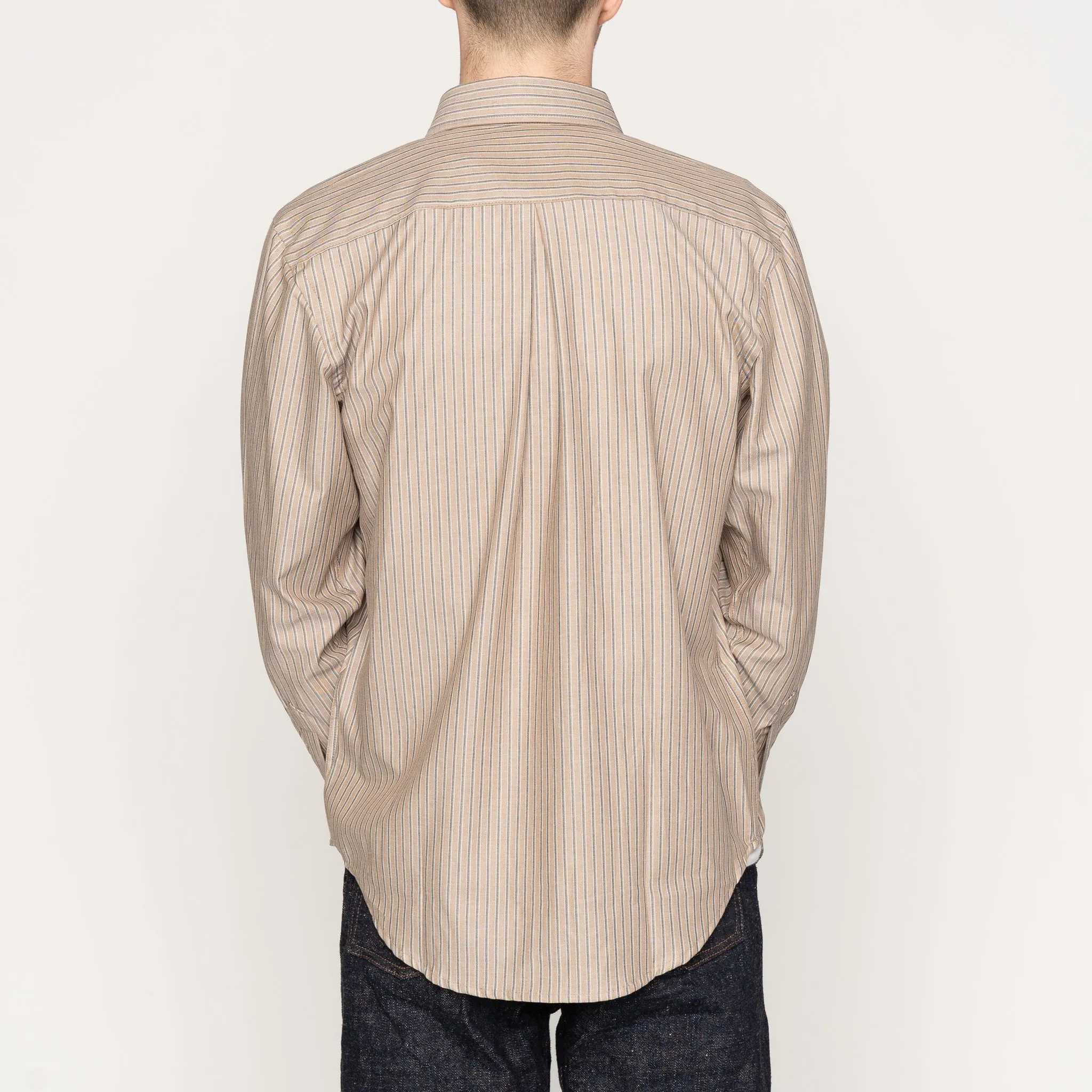 Easy Shirt  - Soft Finish Classic Stripe - Taupe