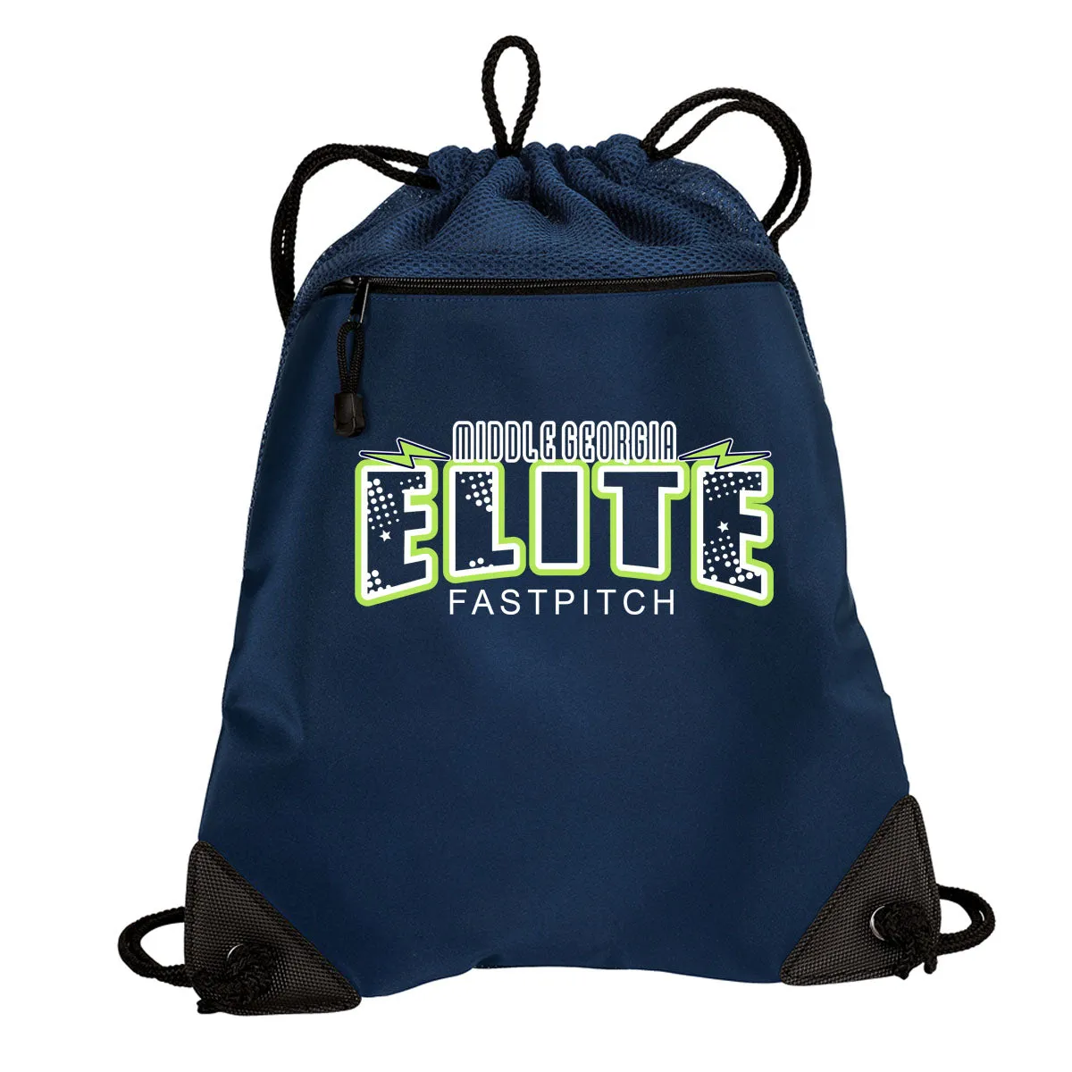 Elite - Cinch Pack with Mesh Trim (BG810) - Navy