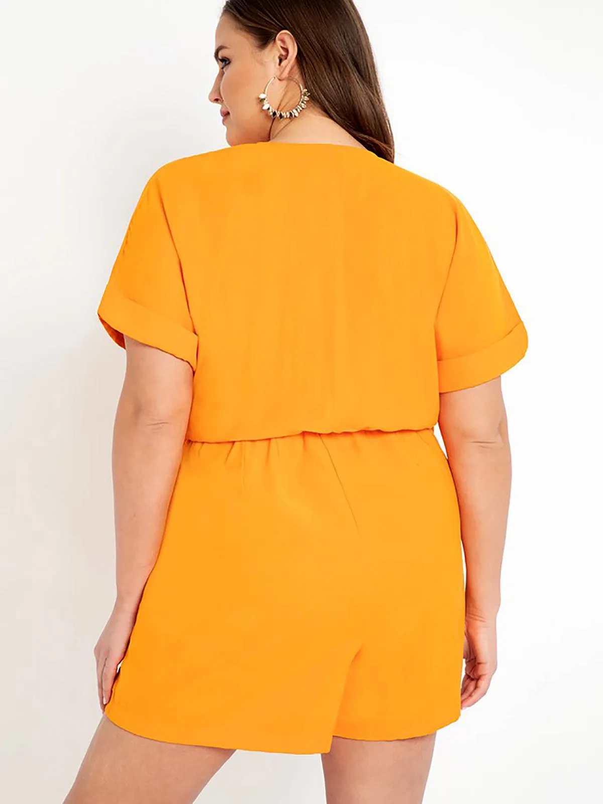 eloquii Size 28 Neon Orange Romper NWT