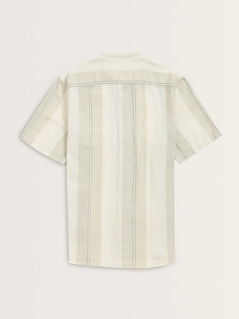 ETA Sage Textured Resort-Fit Cotton Shirt