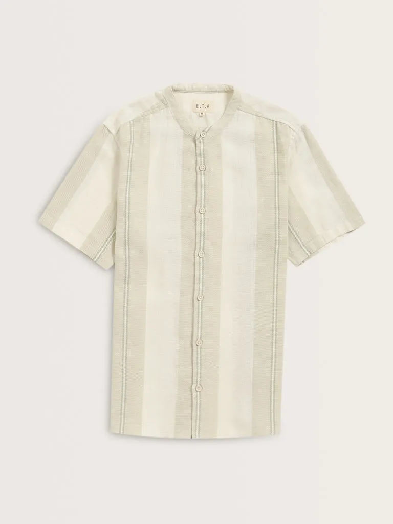 ETA Sage Textured Resort-Fit Cotton Shirt