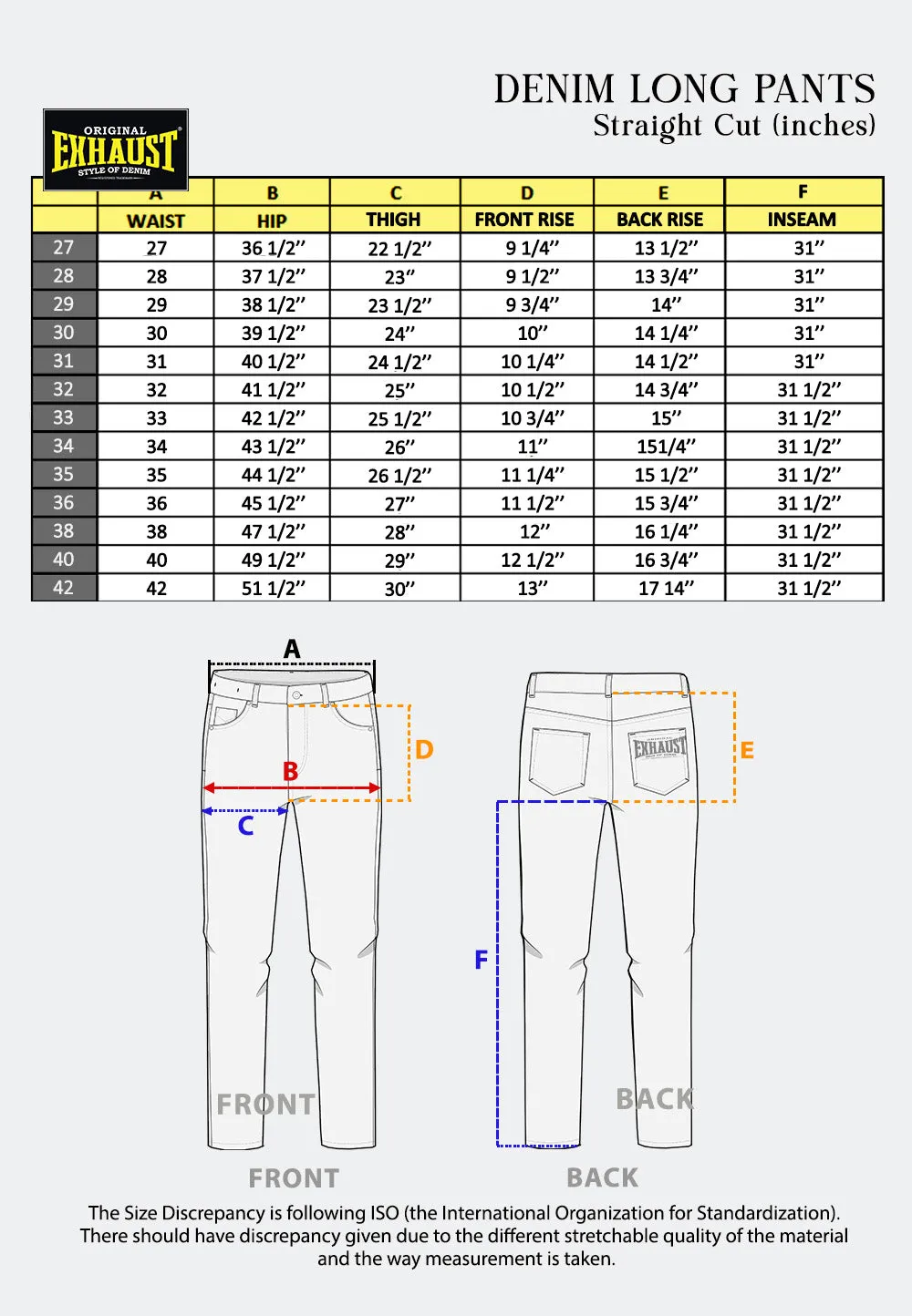 EXHAUST JEANS LONG PANTS [306 STRAIGHT CUT] 1604