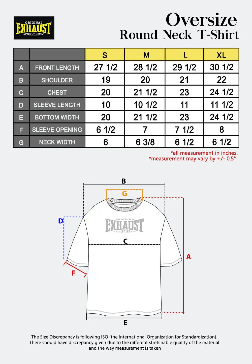 EXHAUST ROUND NECK T SHIRT [OVERSIZE] 1661