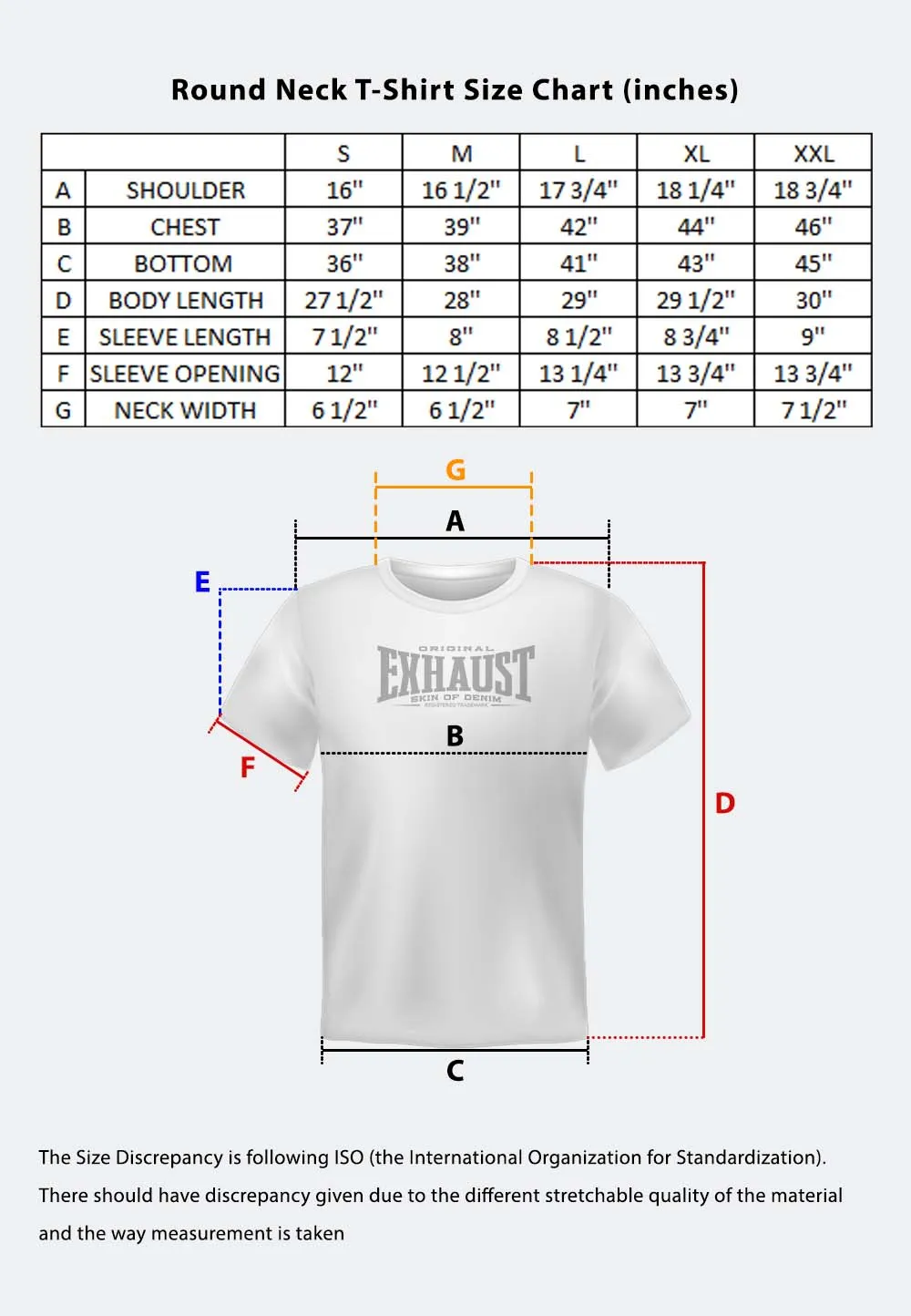 EXHAUST Texture Design Short Sleeve Round Neck T-shirt [Regular Fit] 1405