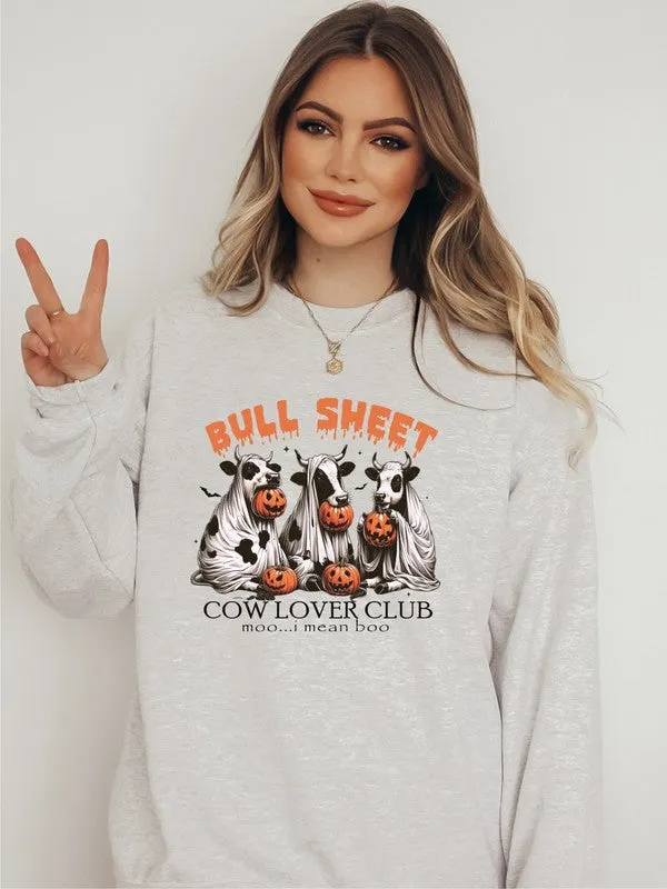 Explore More Collection - Bull Sheet Cow Lover Graphic Crewneck Sweatshirt