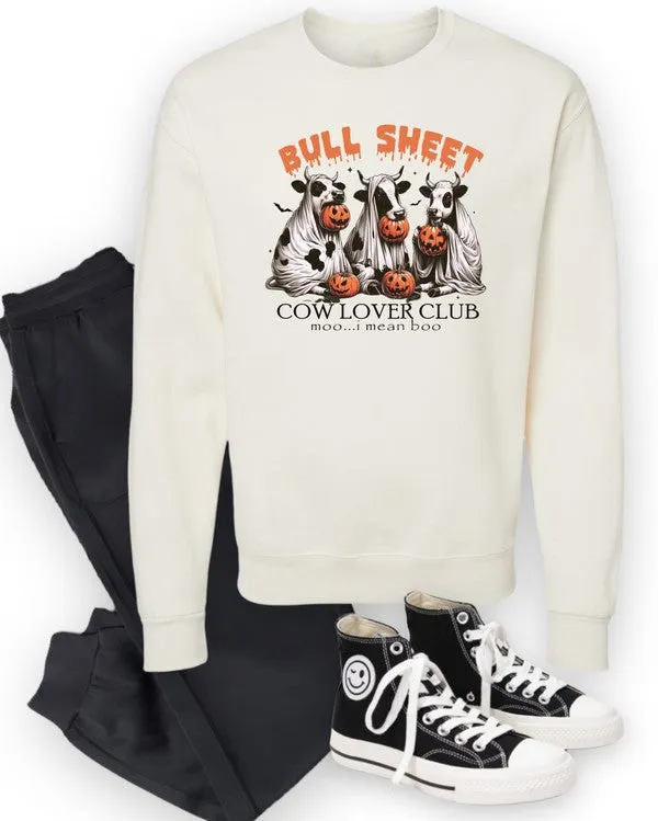 Explore More Collection - Bull Sheet Cow Lover Graphic Crewneck Sweatshirt