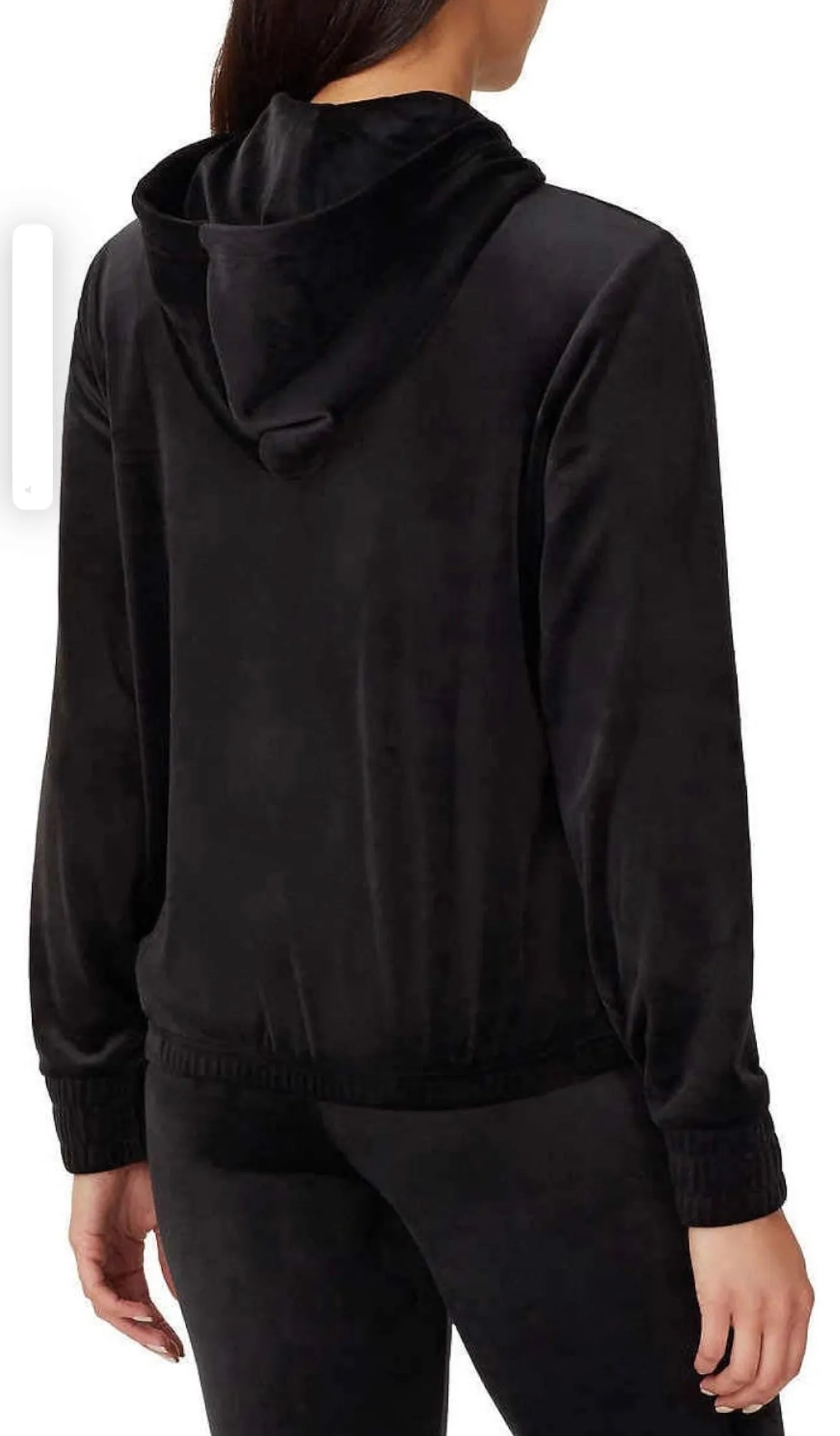 Fila Womens Velour Quarter Zip Hoodie Black Small