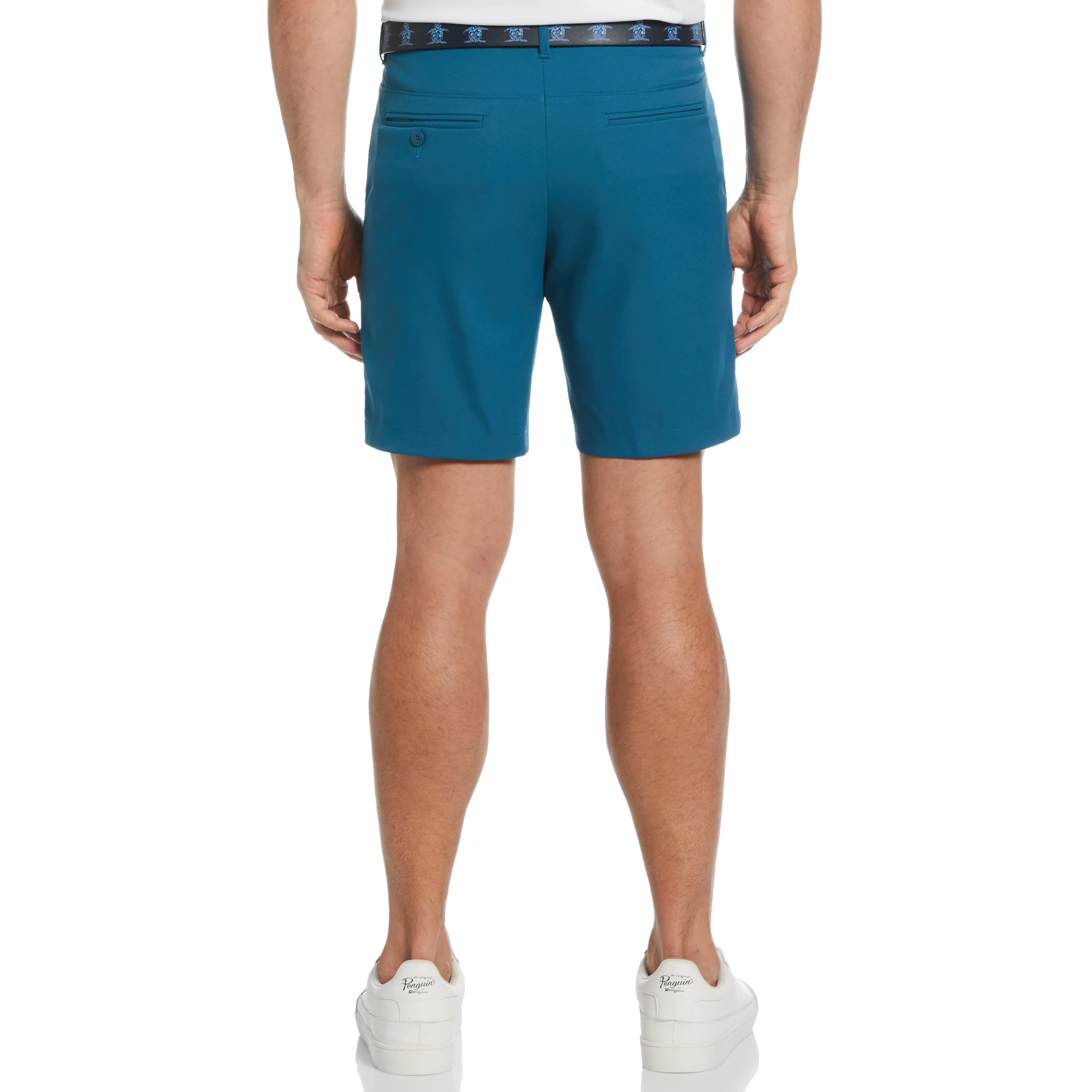 Flat Front Solid Golf Shorts