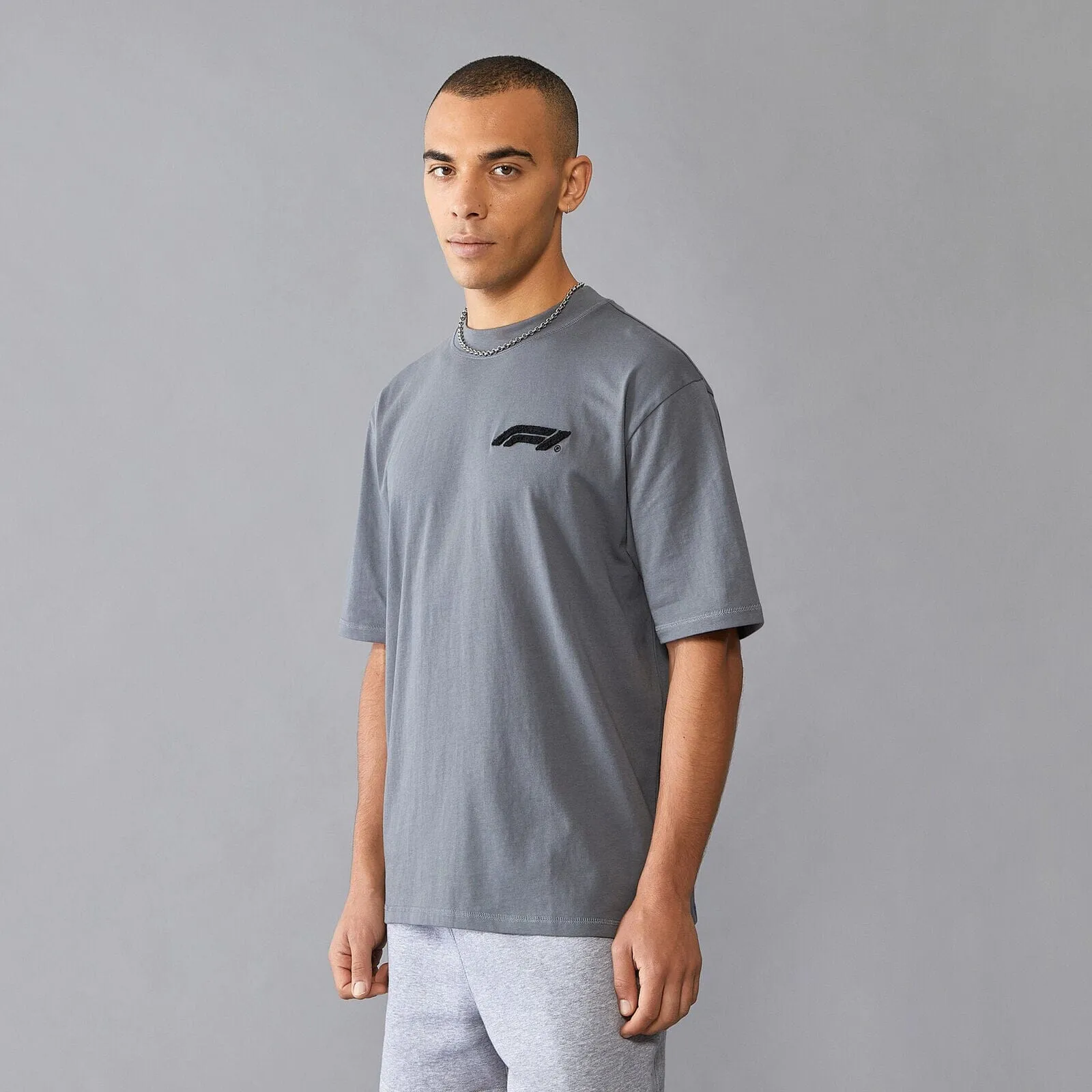 Formula 1 Tech Relaxed Fit Boucle T-Shirt - Grey/White