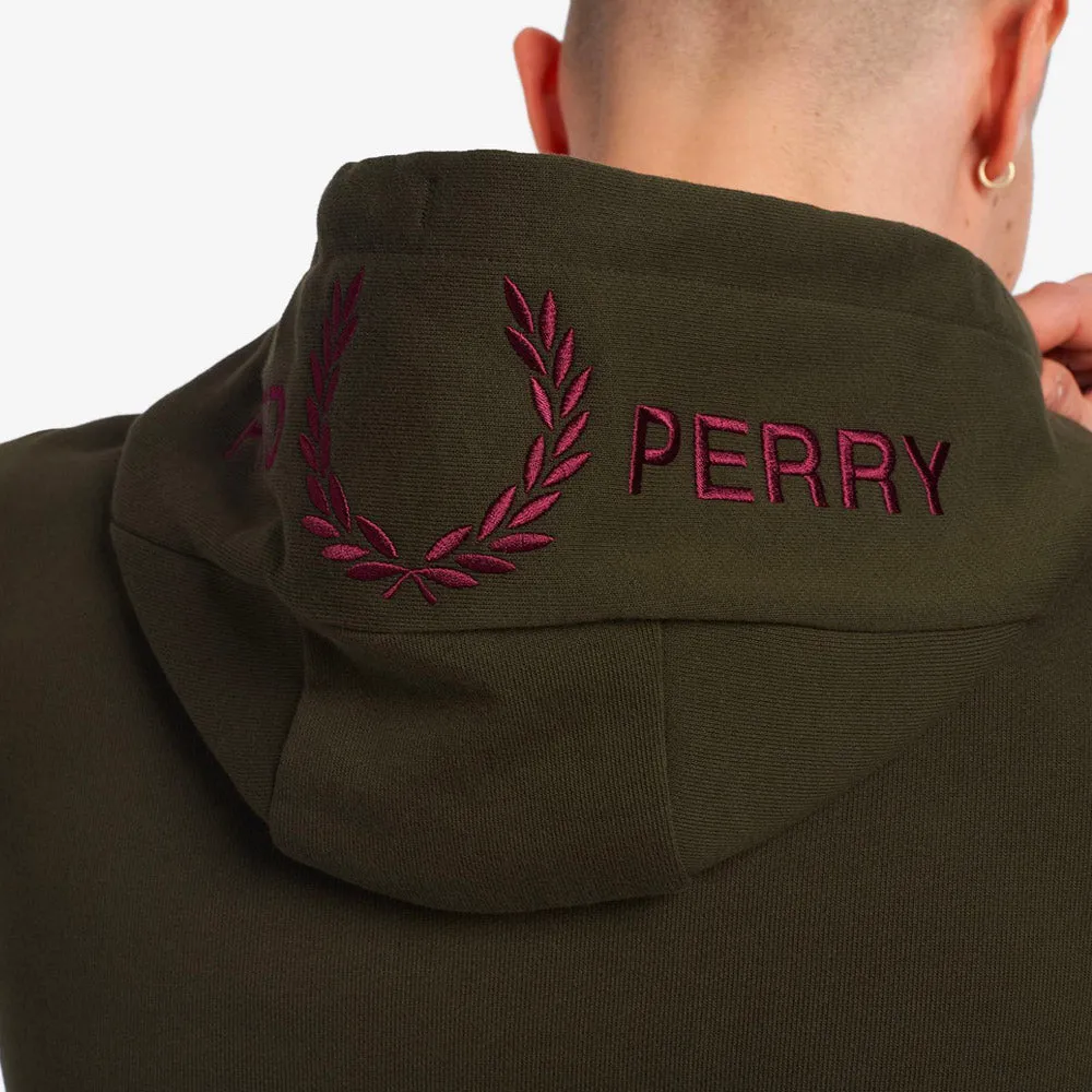 Fred Perry Embroidered Hooded Sweatshirt