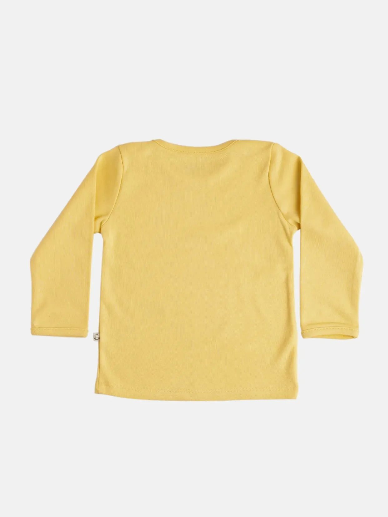 Full sleeve yellow graphic t-shirt for baby