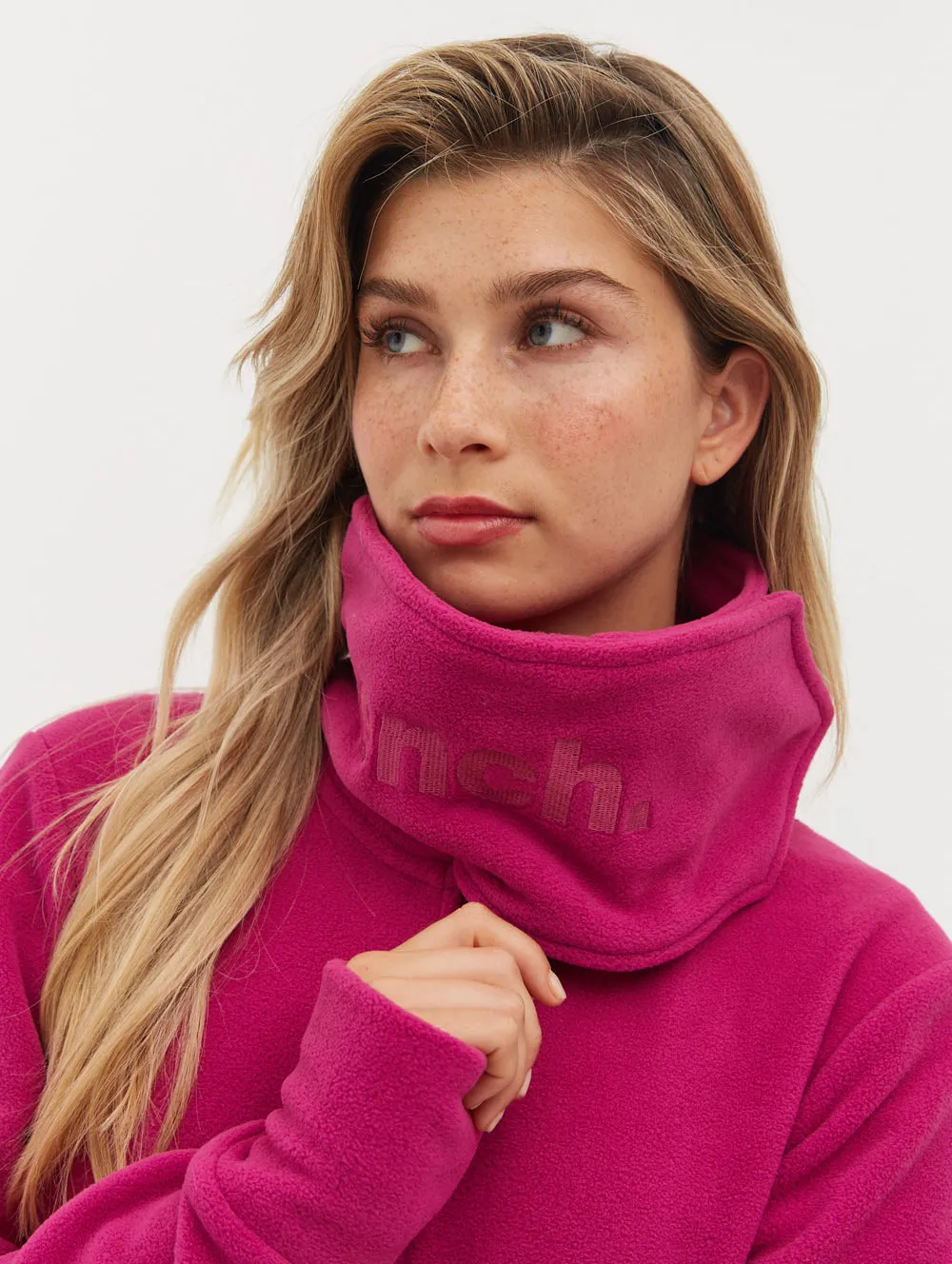 Funnel Microfleece Zip-Up Wrap Neck