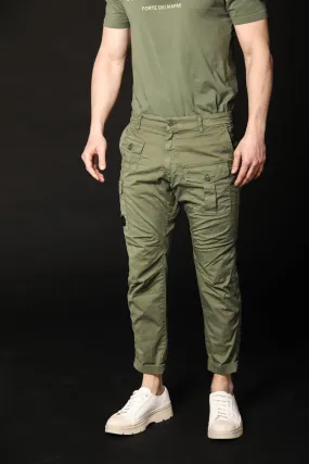 George Coolpocket pantalone cargo uomo in twill limited edition carrot fit ①