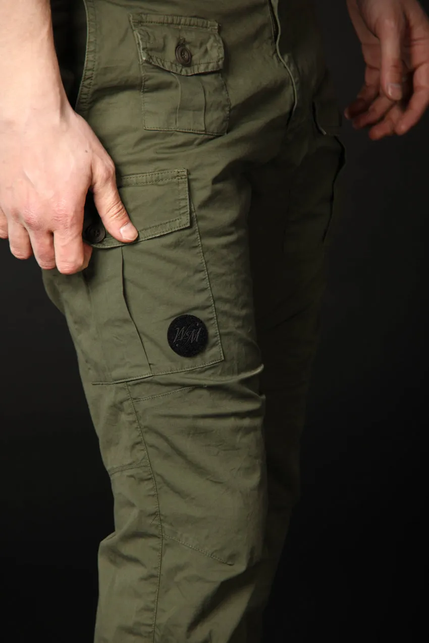 George Coolpocket pantalone cargo uomo in twill limited edition carrot fit ①