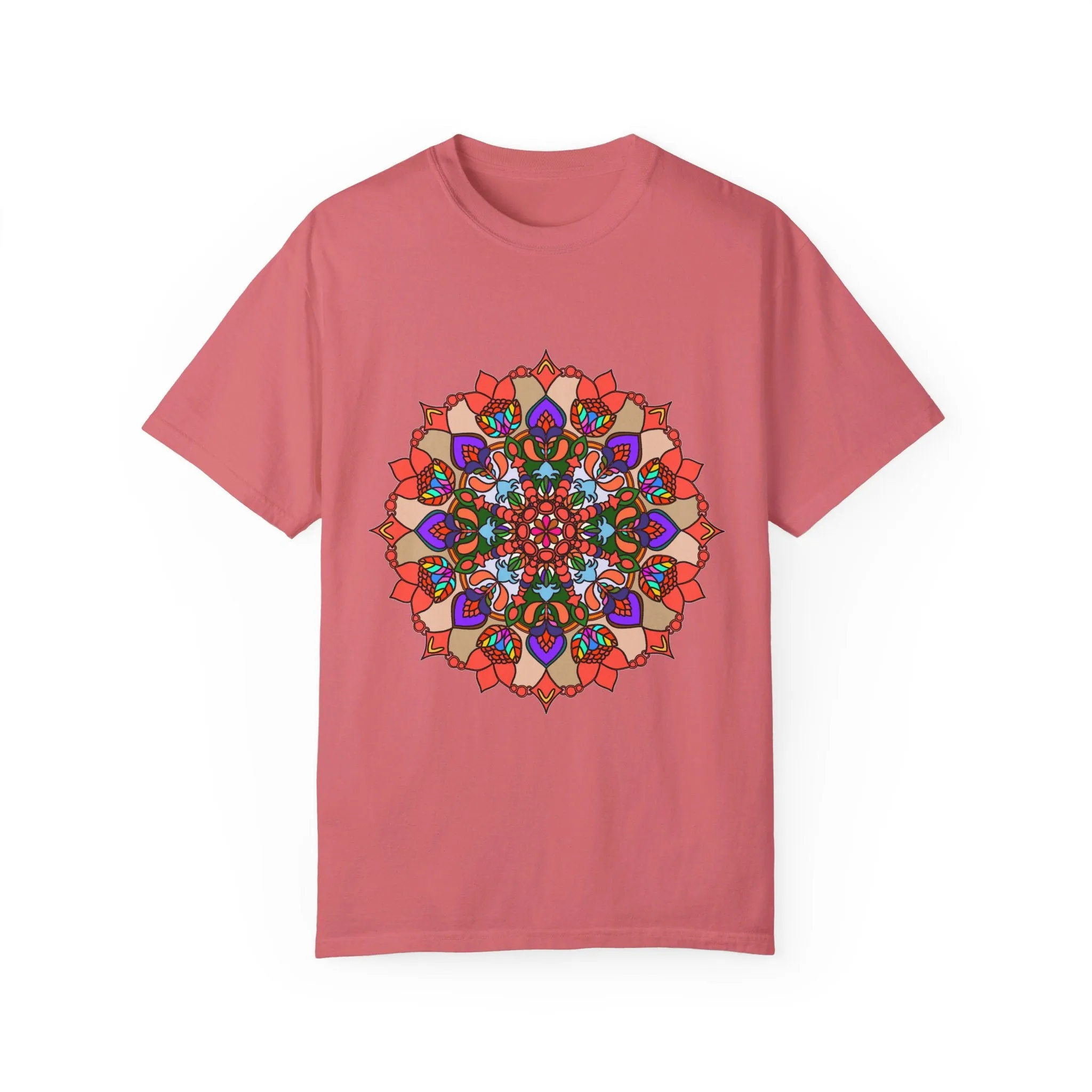 Handmade Mandala Design T-Shirt - 100% Cotton