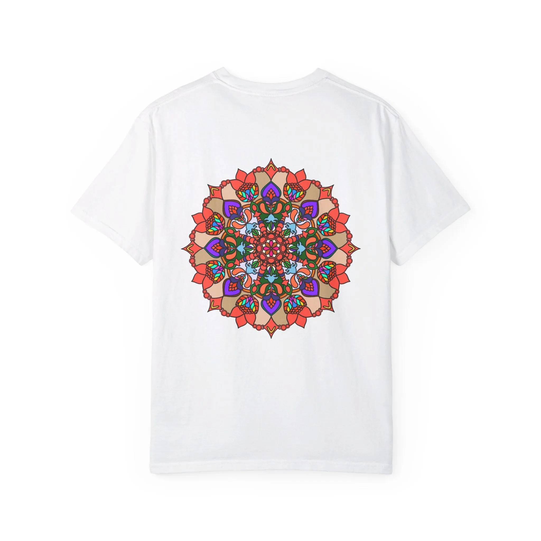 Handmade Mandala Design T-Shirt - 100% Cotton