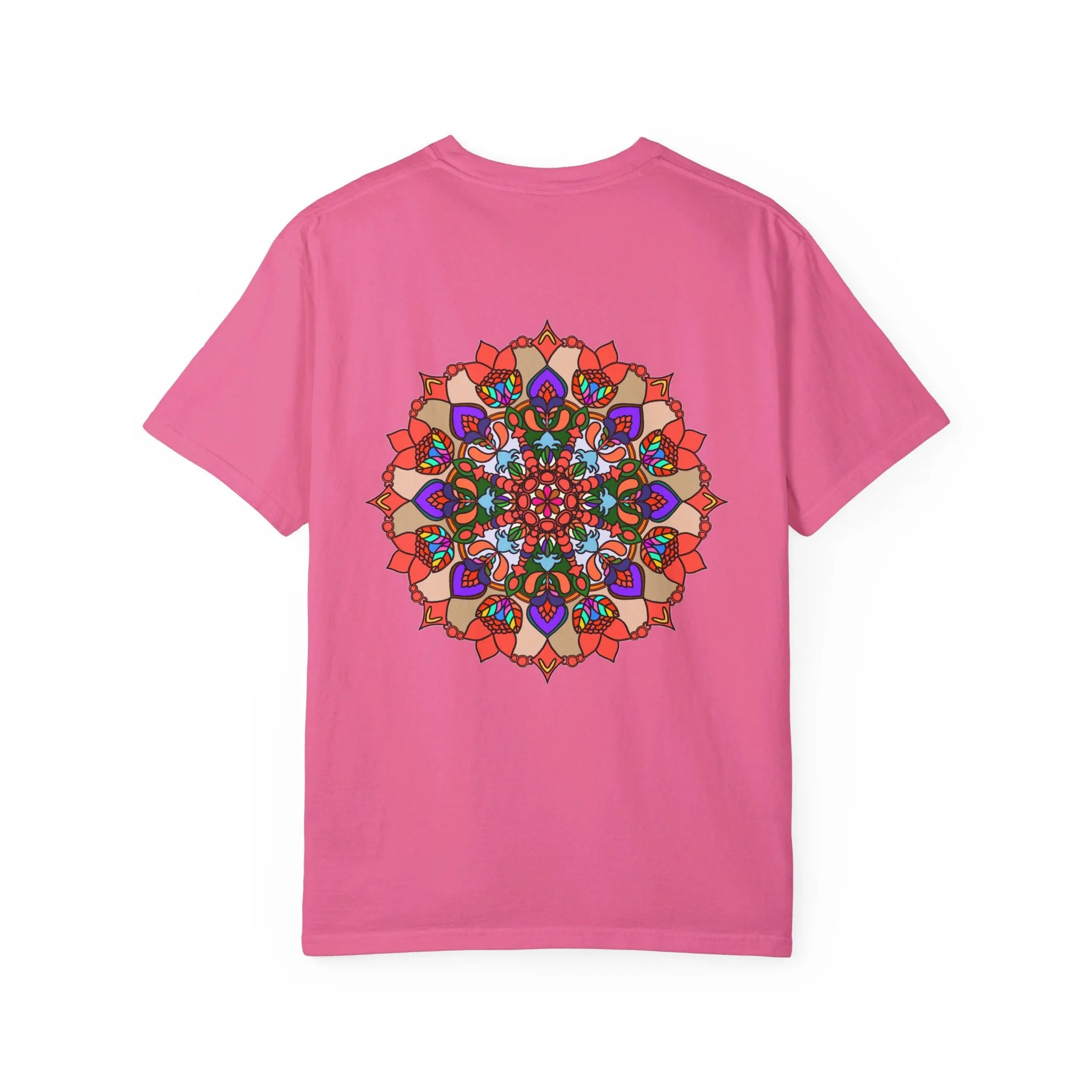 Handmade Mandala Design T-Shirt - 100% Cotton