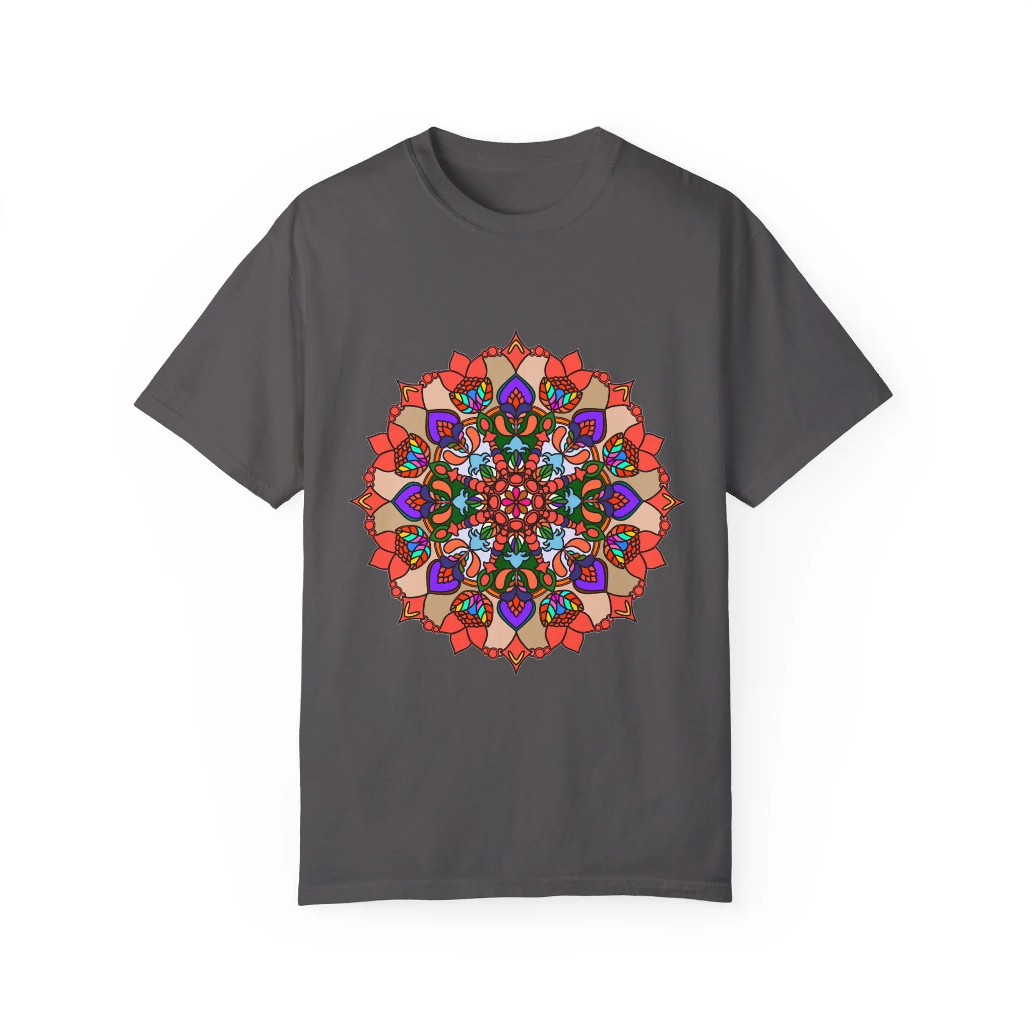 Handmade Mandala Design T-Shirt - 100% Cotton