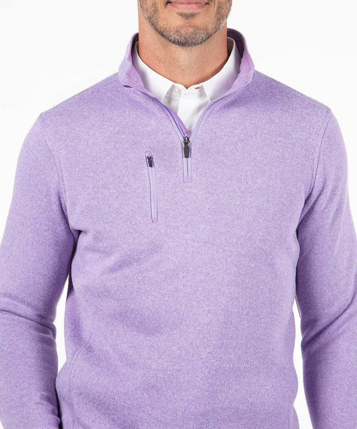 Heathered Quarter-Zip Performance Fleece Pullover