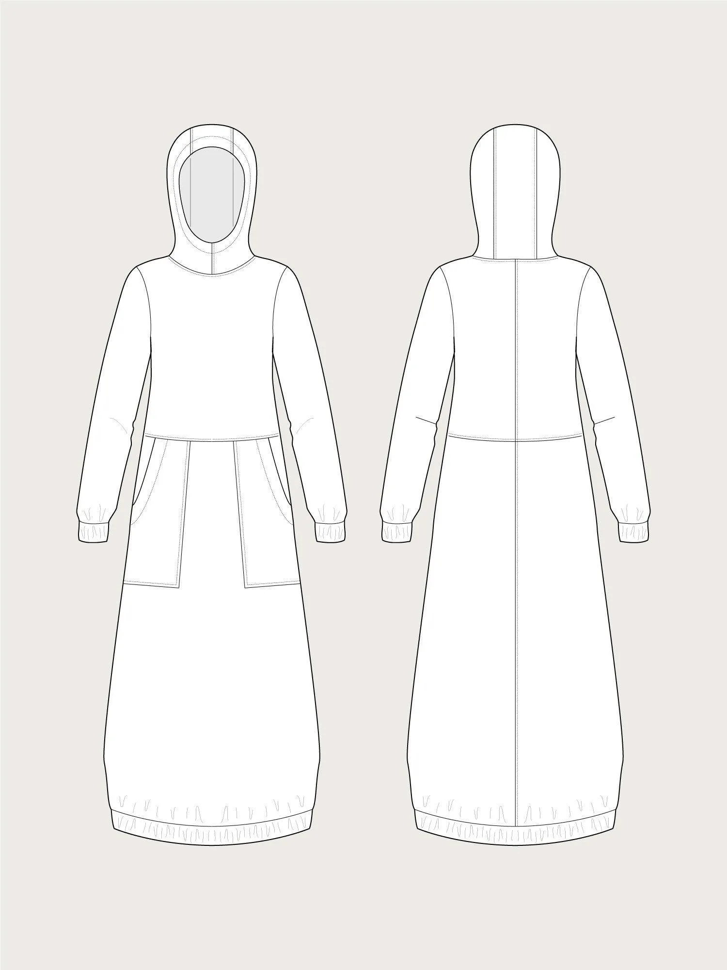 HOODIE DRESS PATTERN