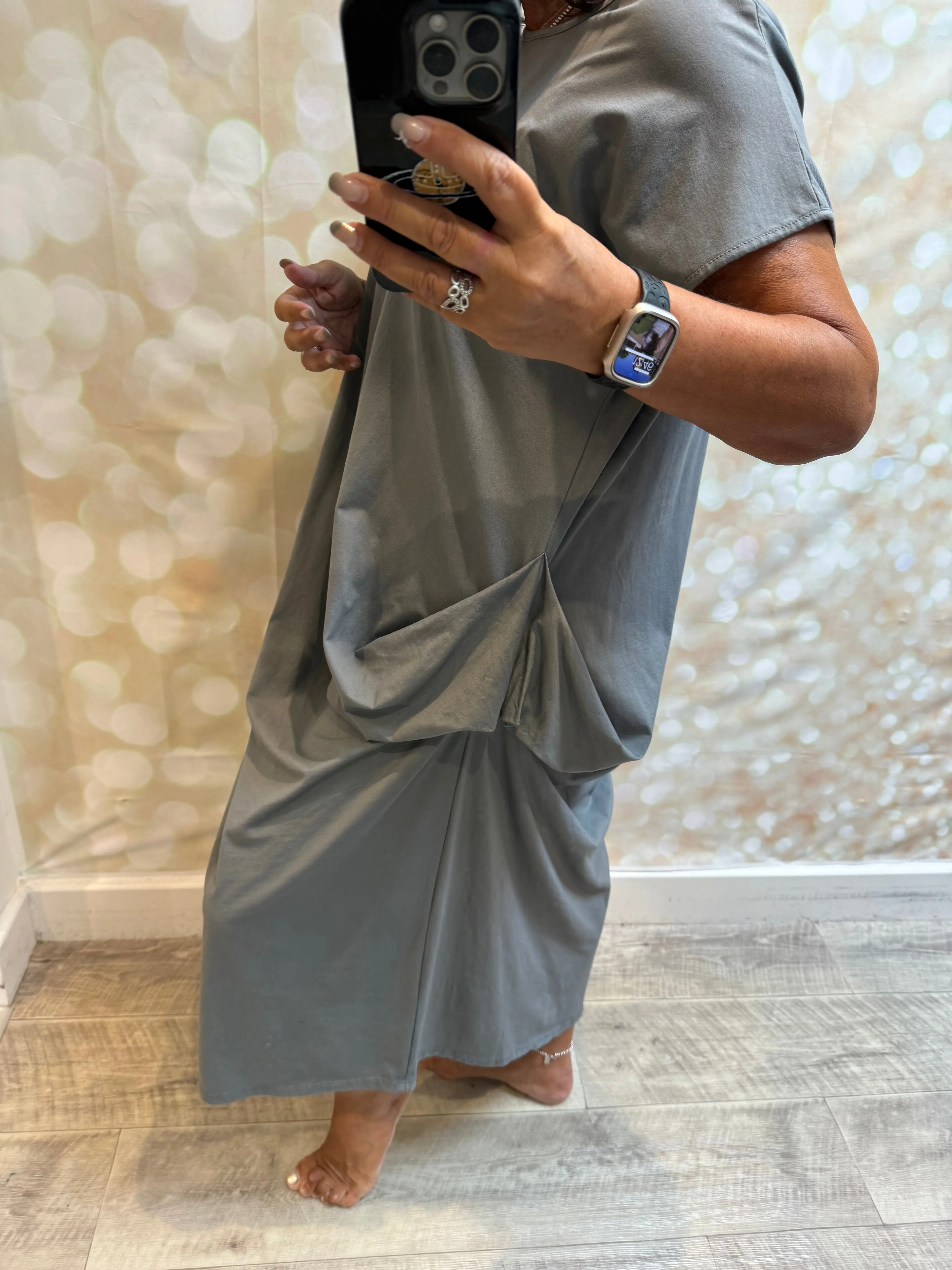 ID Draped Tshirt Dress