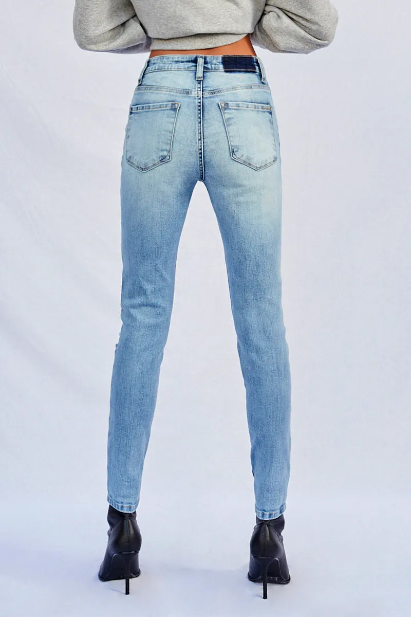 Insane Mid Rise Ankle Skinny Jeans