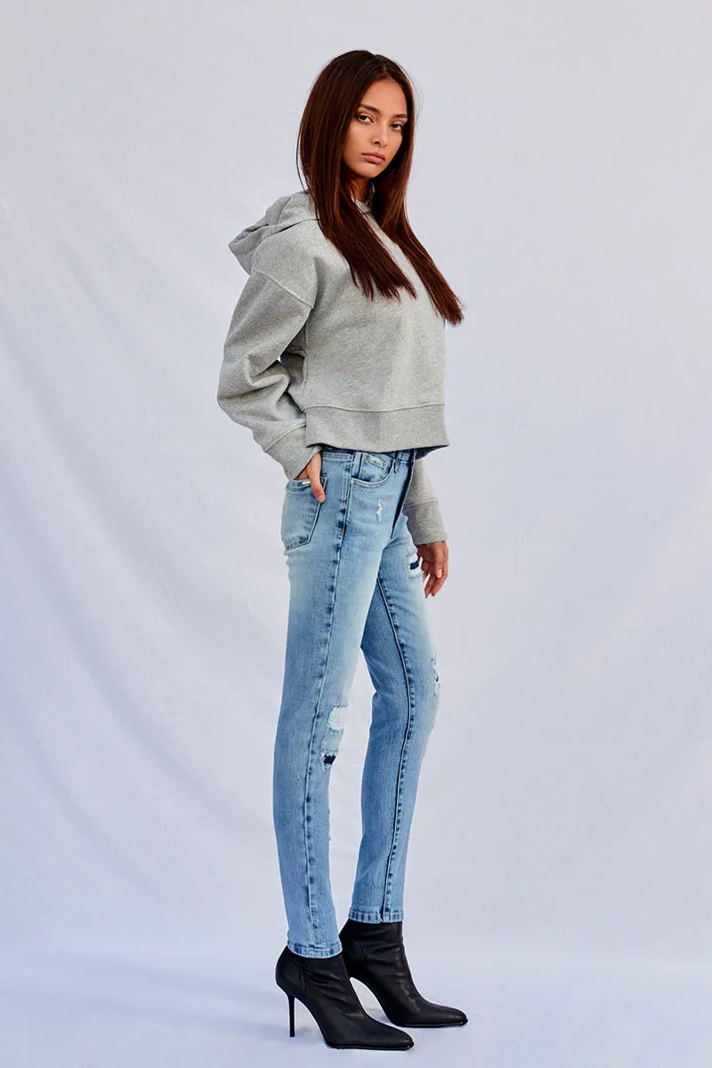 Insane Mid Rise Ankle Skinny Jeans