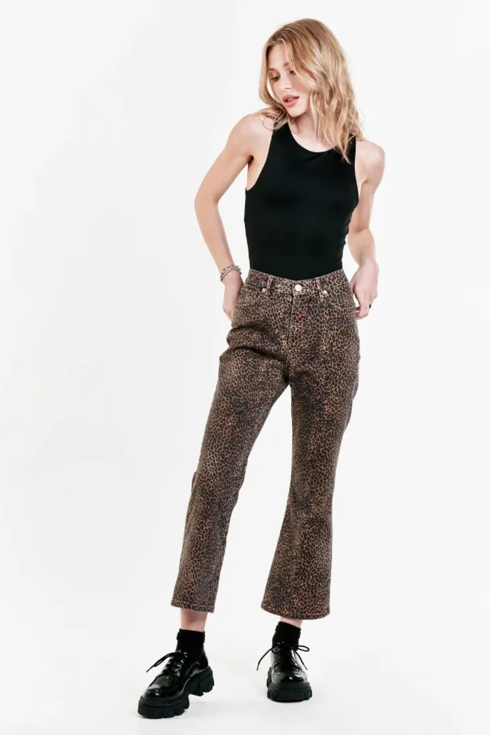 Jeanne Super High Rise Cropped Flare Jeans