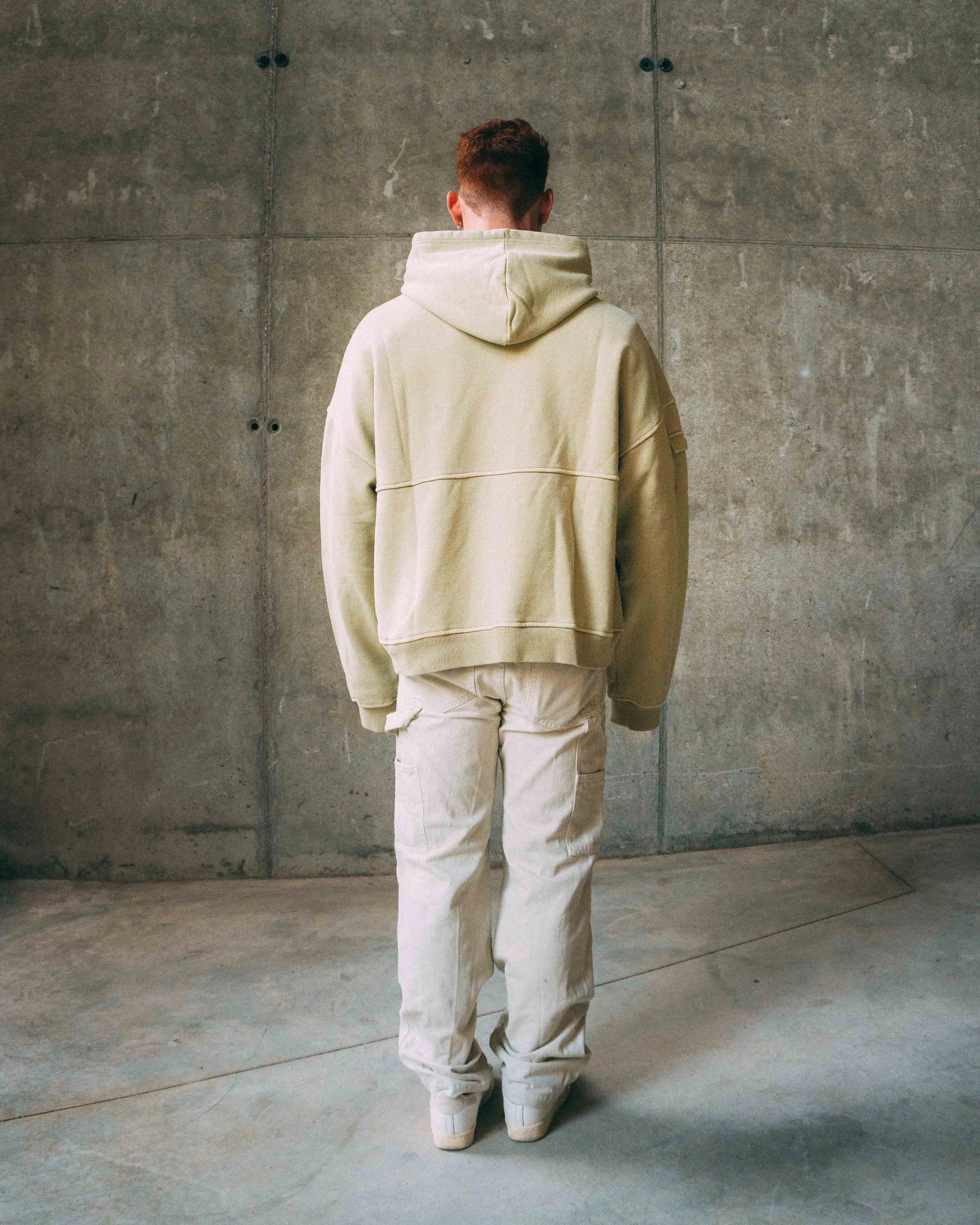 KHAKI CARGO HOODIE