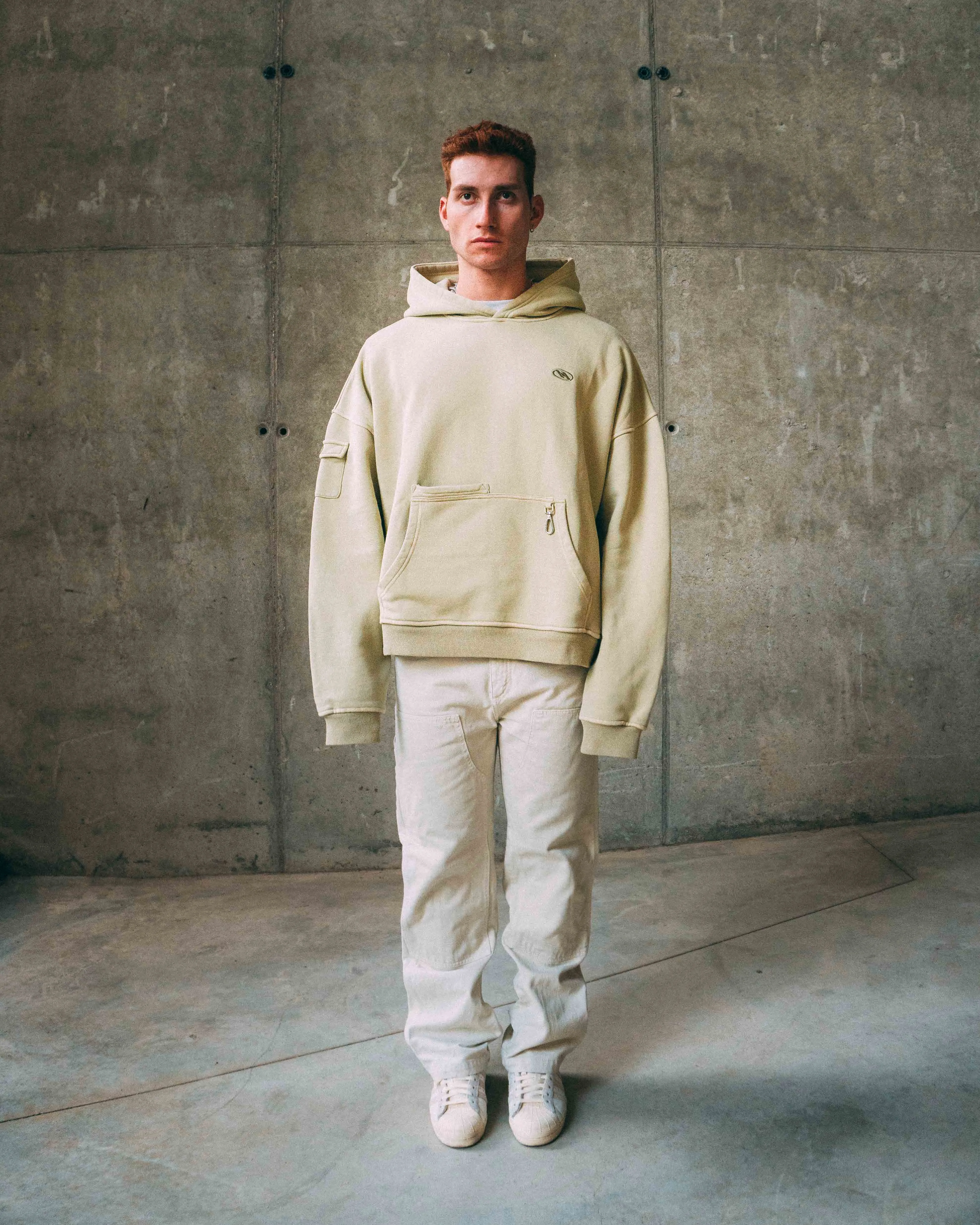 KHAKI CARGO HOODIE