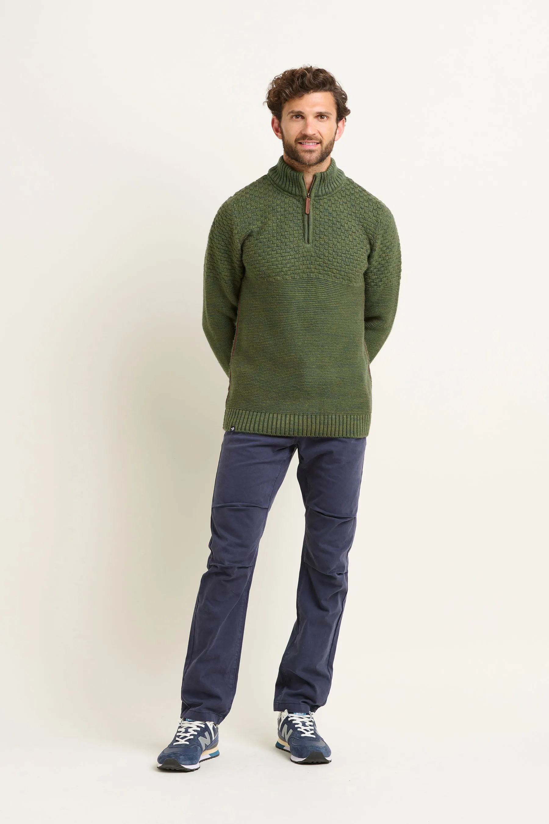 Khaki Quarter Zip Jumper